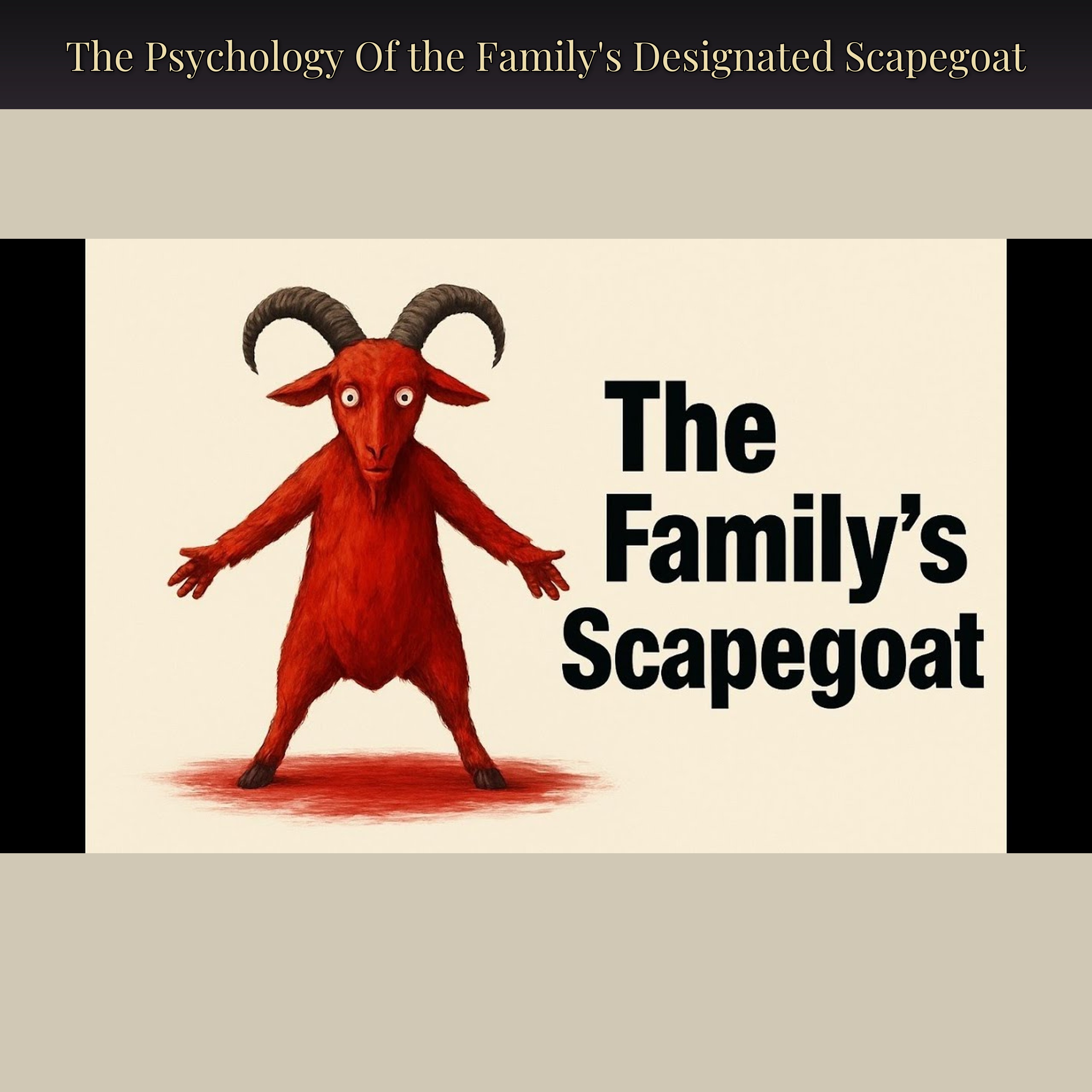 The Psychology Of the Family's Designated Scapegoat