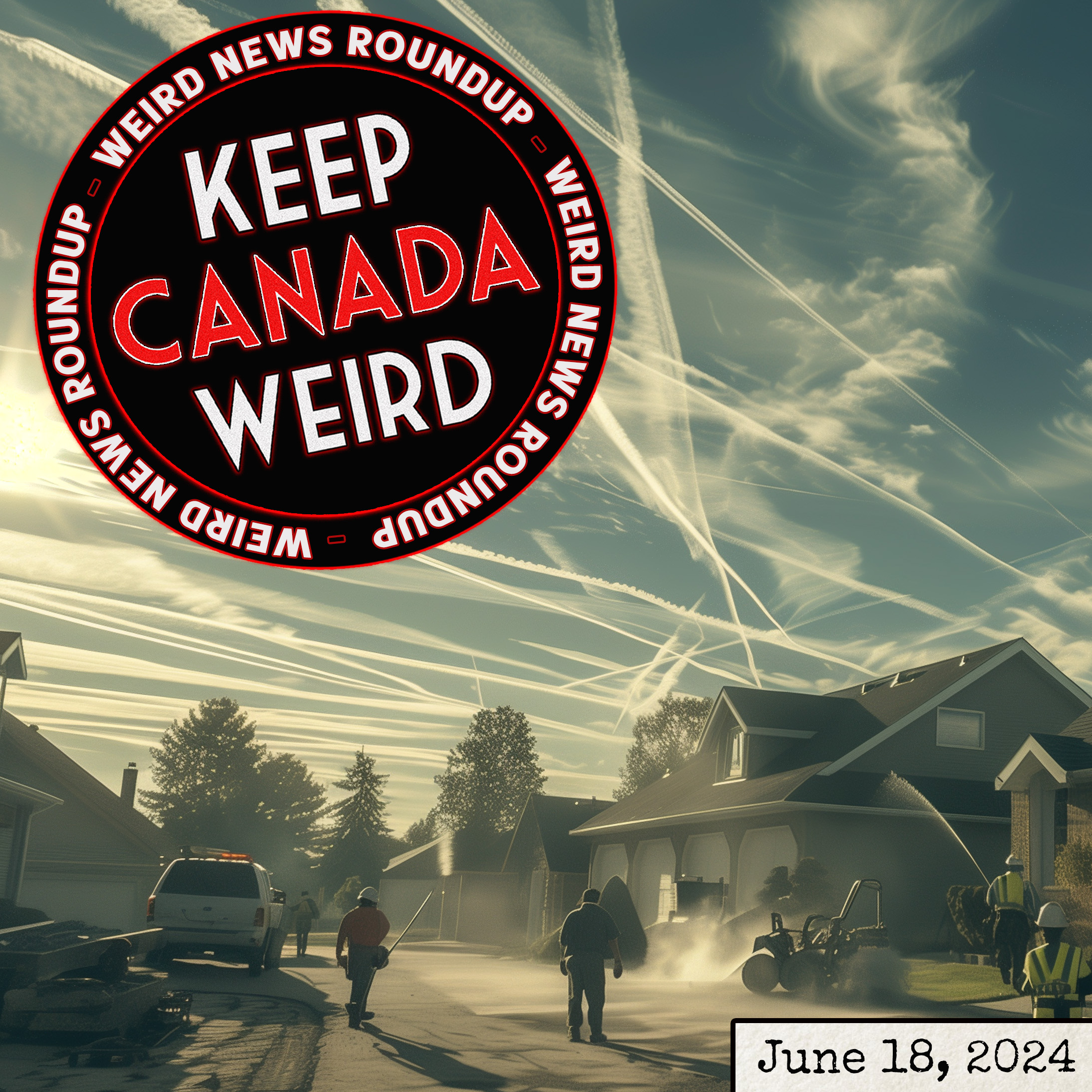 119 - June 18, 2024 - Chemtrails, dogs, birds, and a paving scammer episode artwork