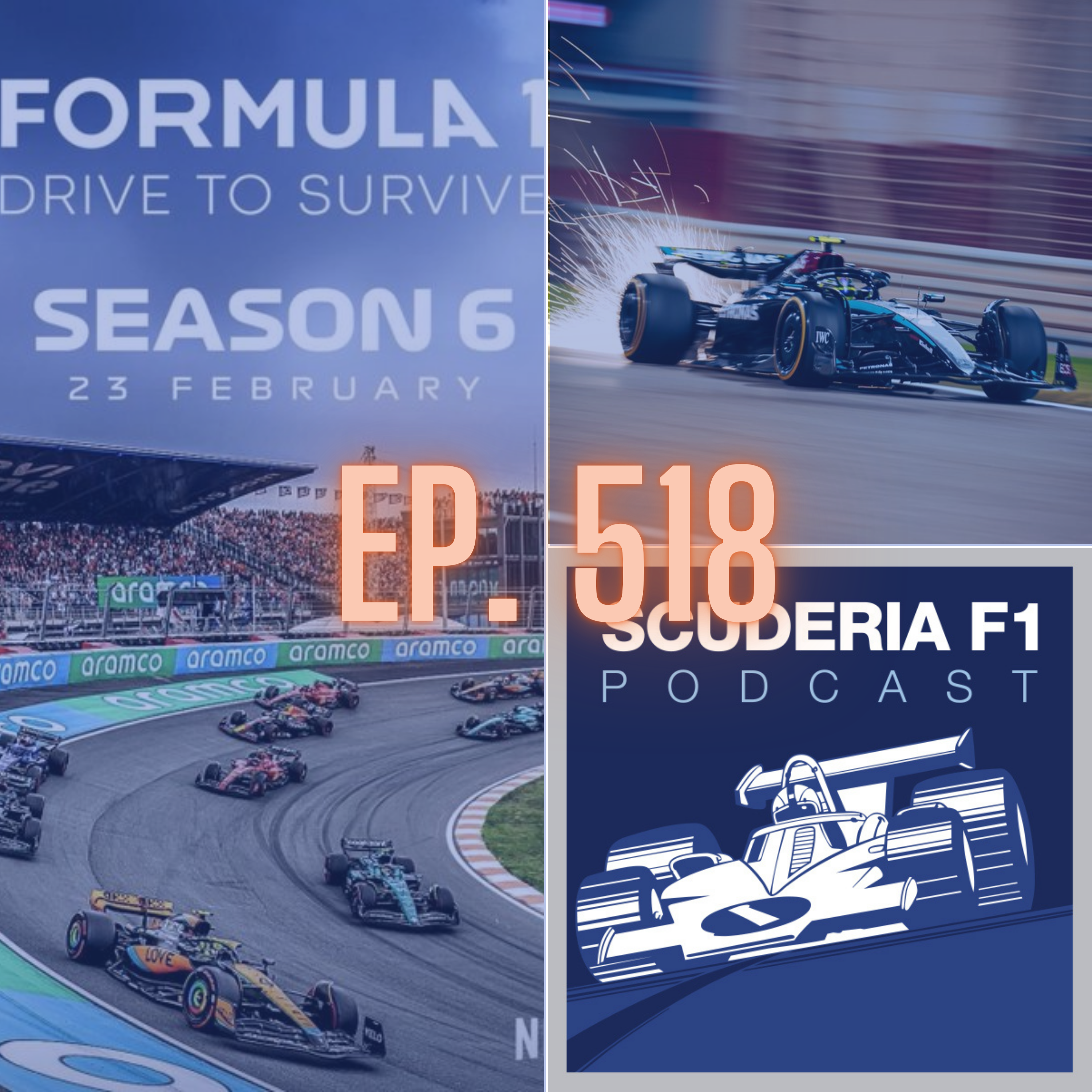 Ep. 518 - Drive to Survive S6 reaction show | Preseason Testing wrap up | Ford CEO 'frustrated' with Horner investigation