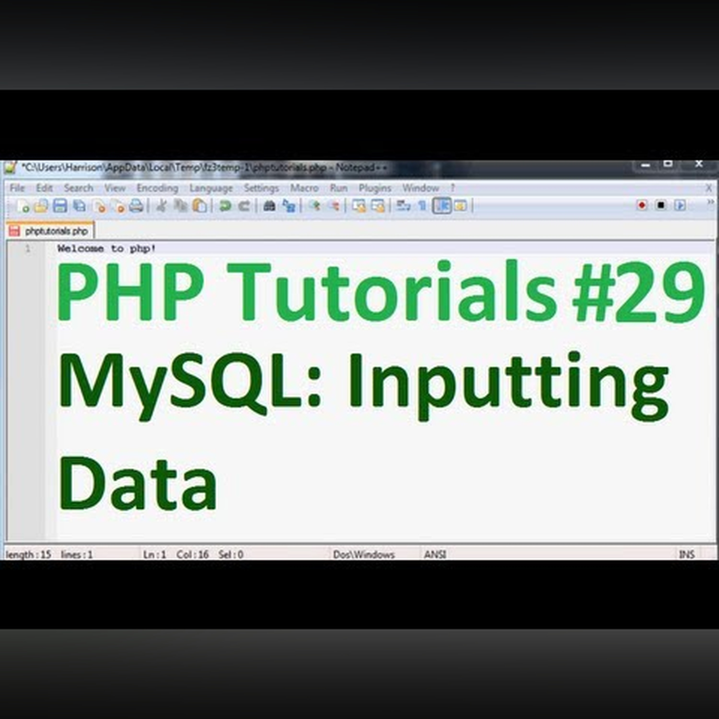 Basic PHP Programming Tutorial 29: MySQL Database Part 3: Inputting Data episode artwork