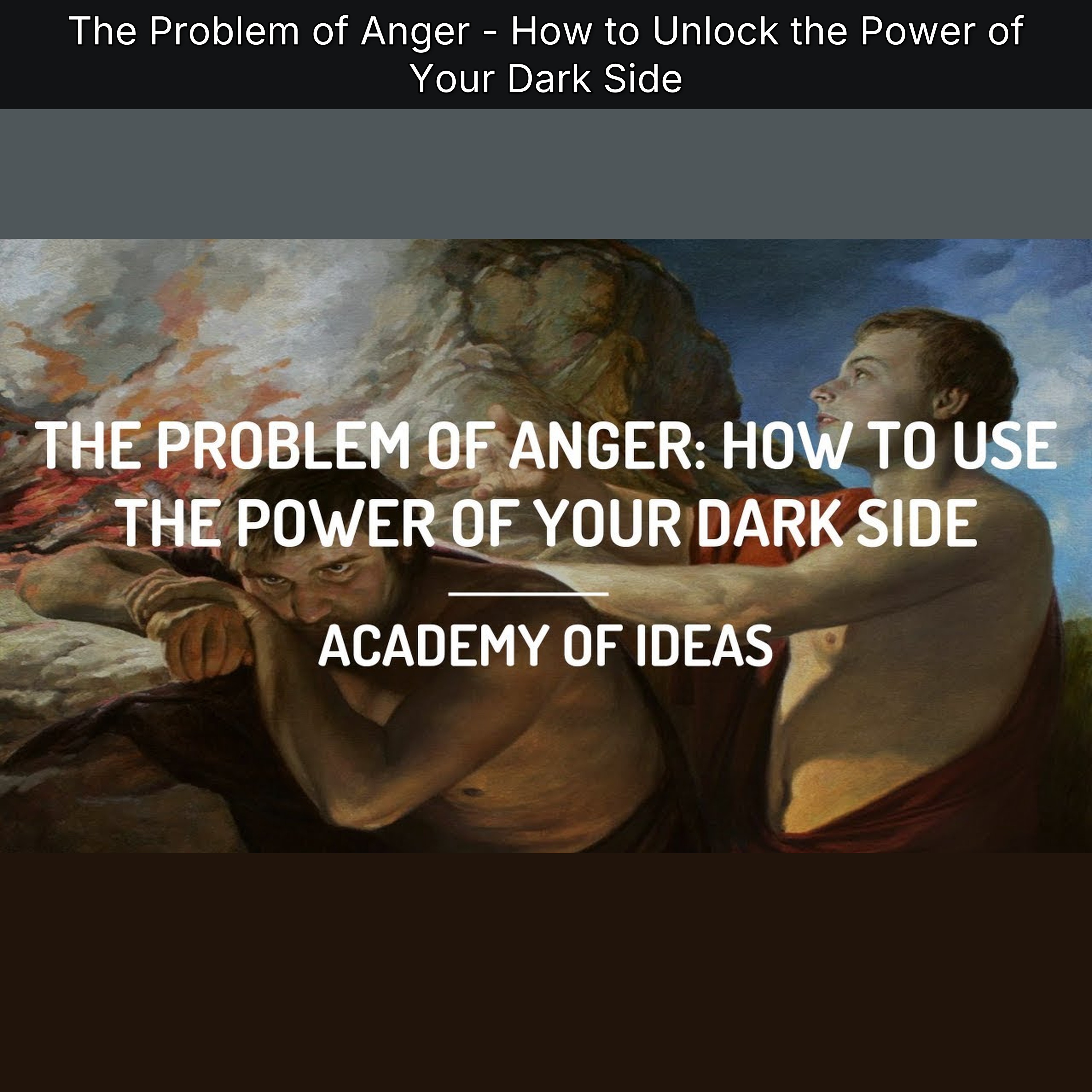 The Problem of Anger - How to Unlock the Power of Your Dark Side episode artwork