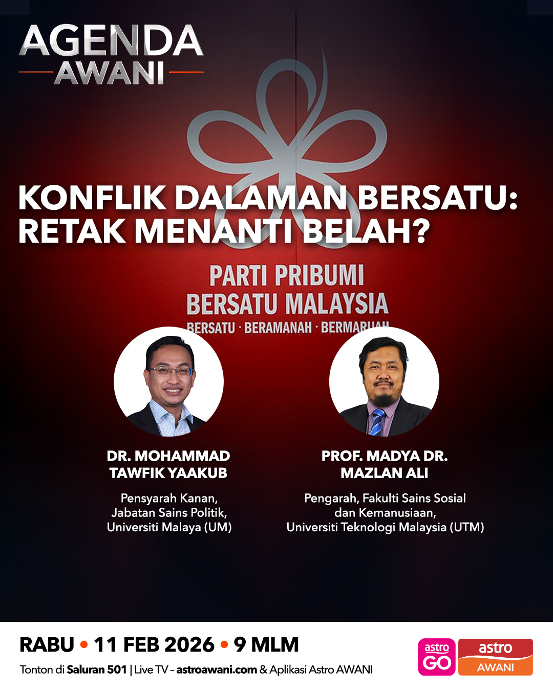 Agenda Awani: Konflik Dalaman Bersatu | Retak Menanti Belah?