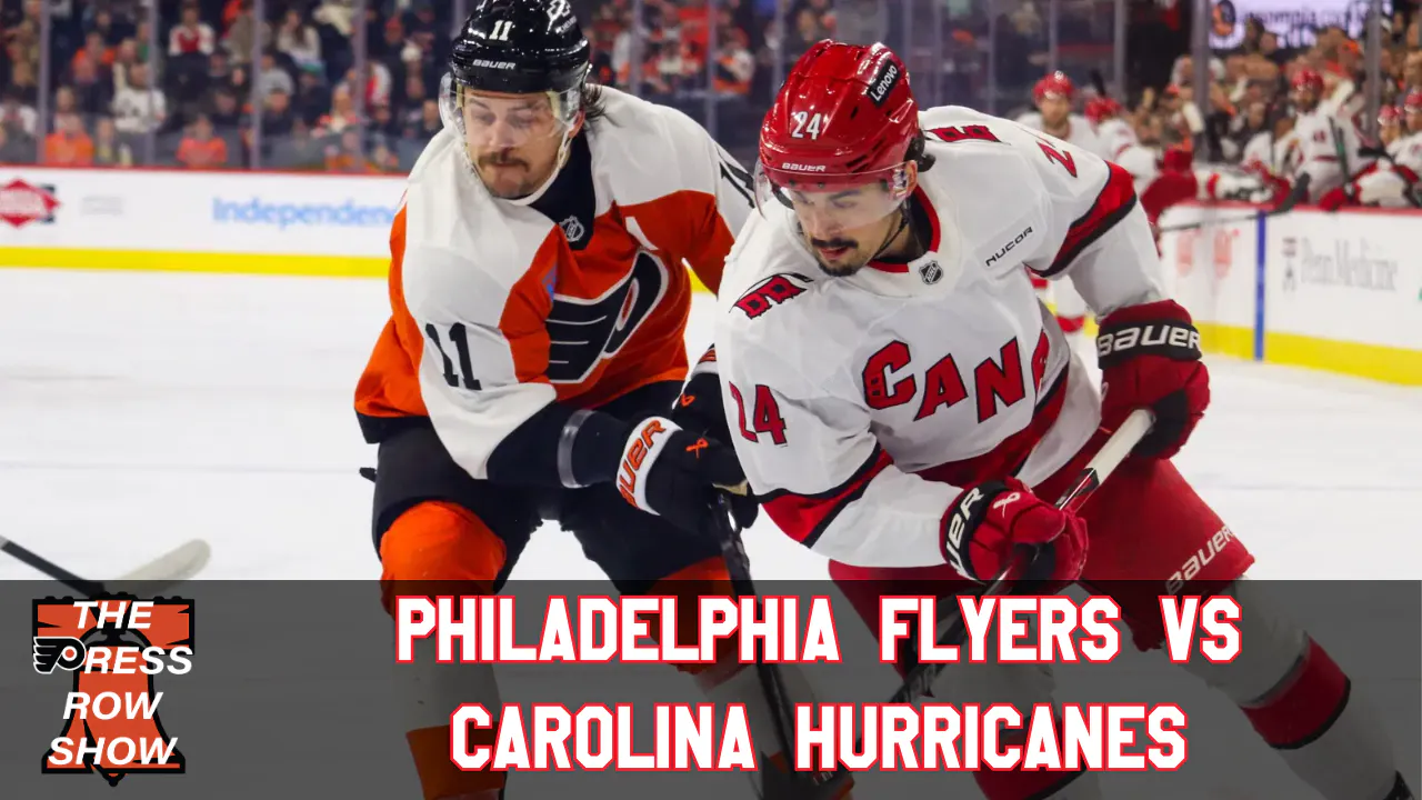 Philadelphia Flyers vs. Carolina Hurricanes (4/13/26) - The Press Row Show Postgame episode artwork