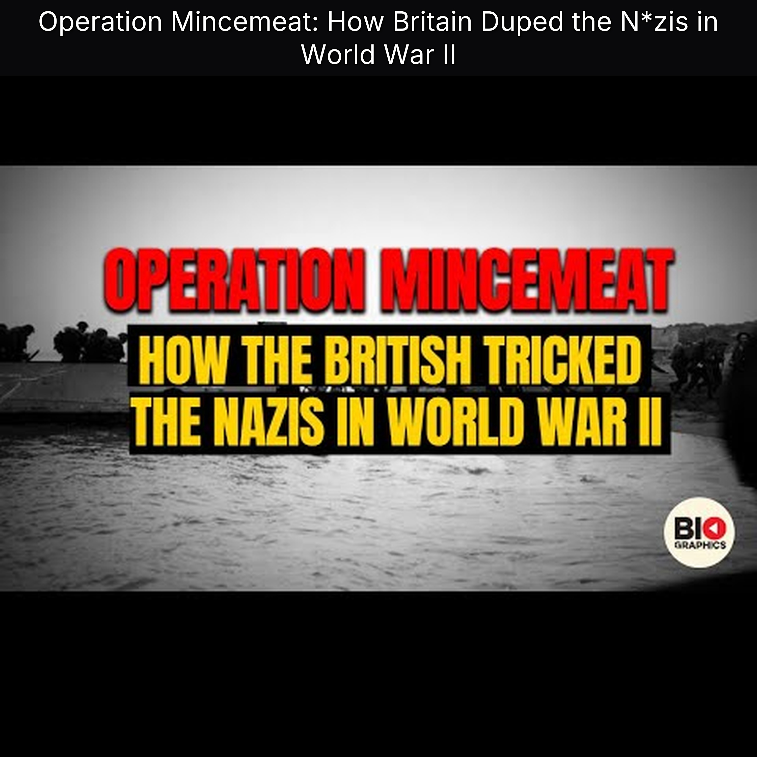 Operation Mincemeat: How Britain Duped the N*zis in World War II