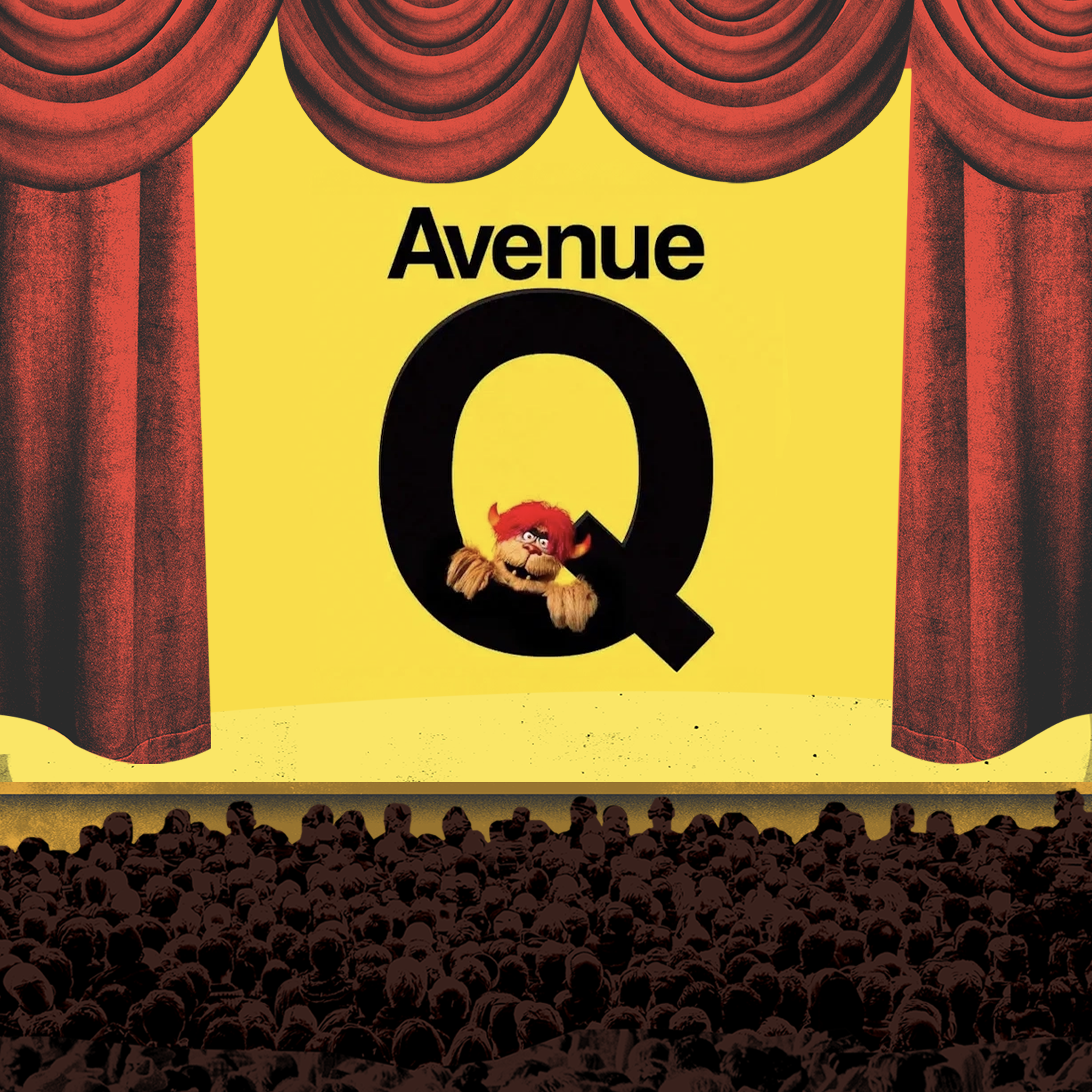 Concerning puppets and content warnings… hello Avenue Q episode artwork