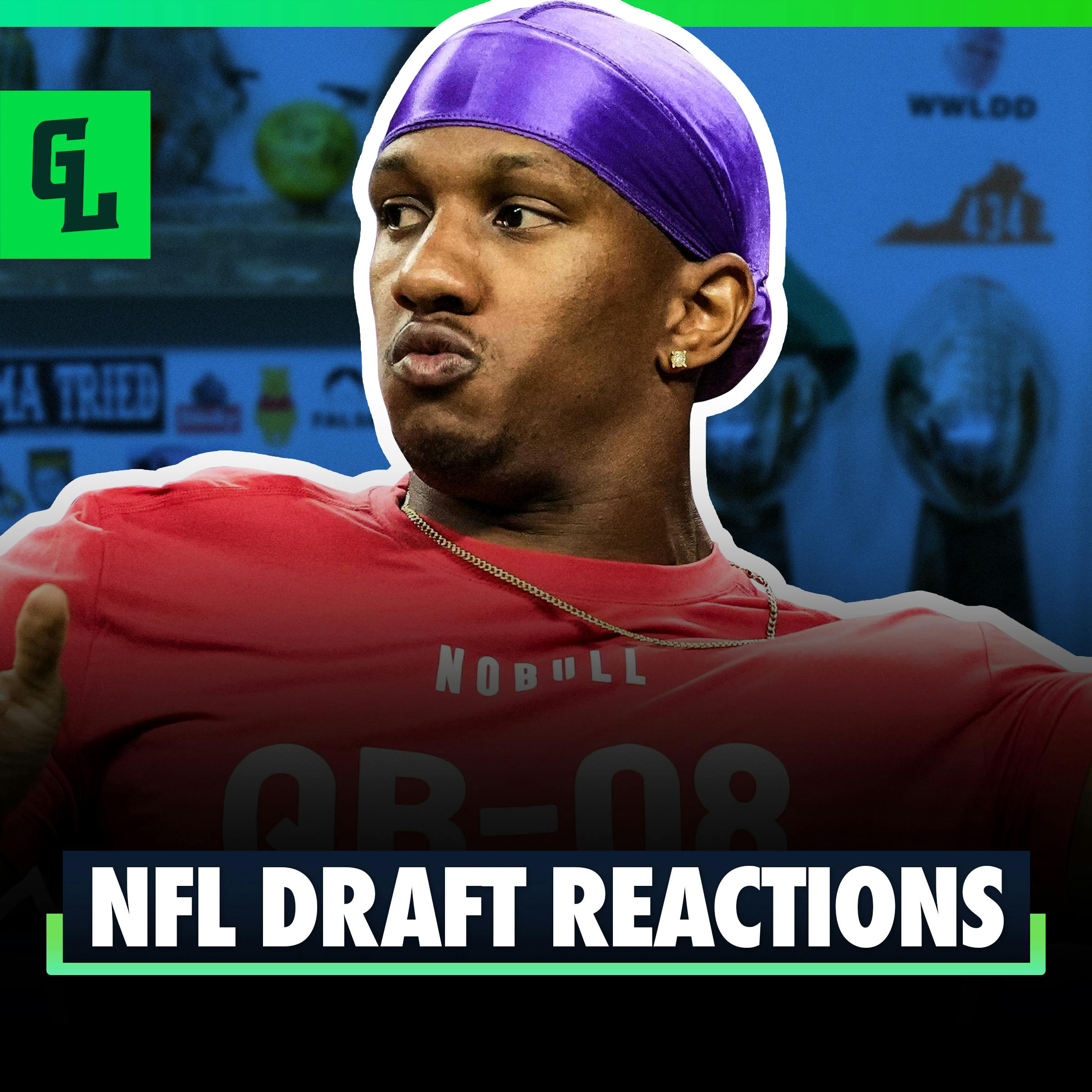 NFL DRAFT REACTIONS! RACHAAD WHITE! Michael Penix Jr to the Falcons, Eagles Select Quinyon Mitchell & Vikings Make Moves!
