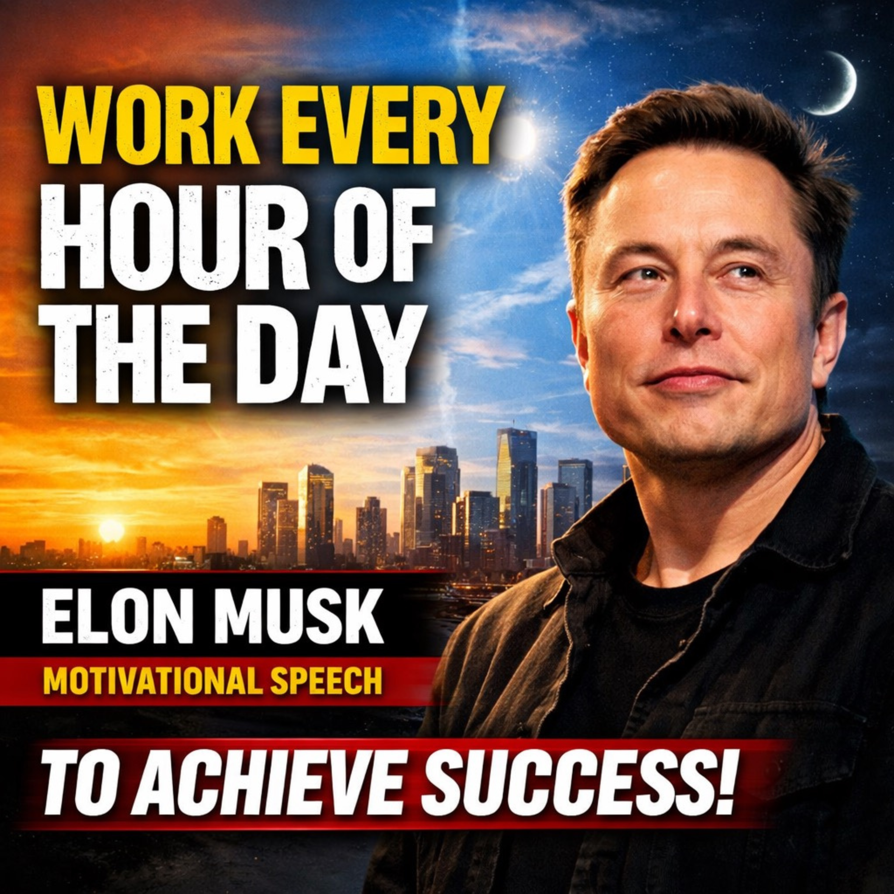 WORK EVERY HOUR OF THE DAY - Elon Musk (Motivational Speech) To Achieve Success! episode artwork