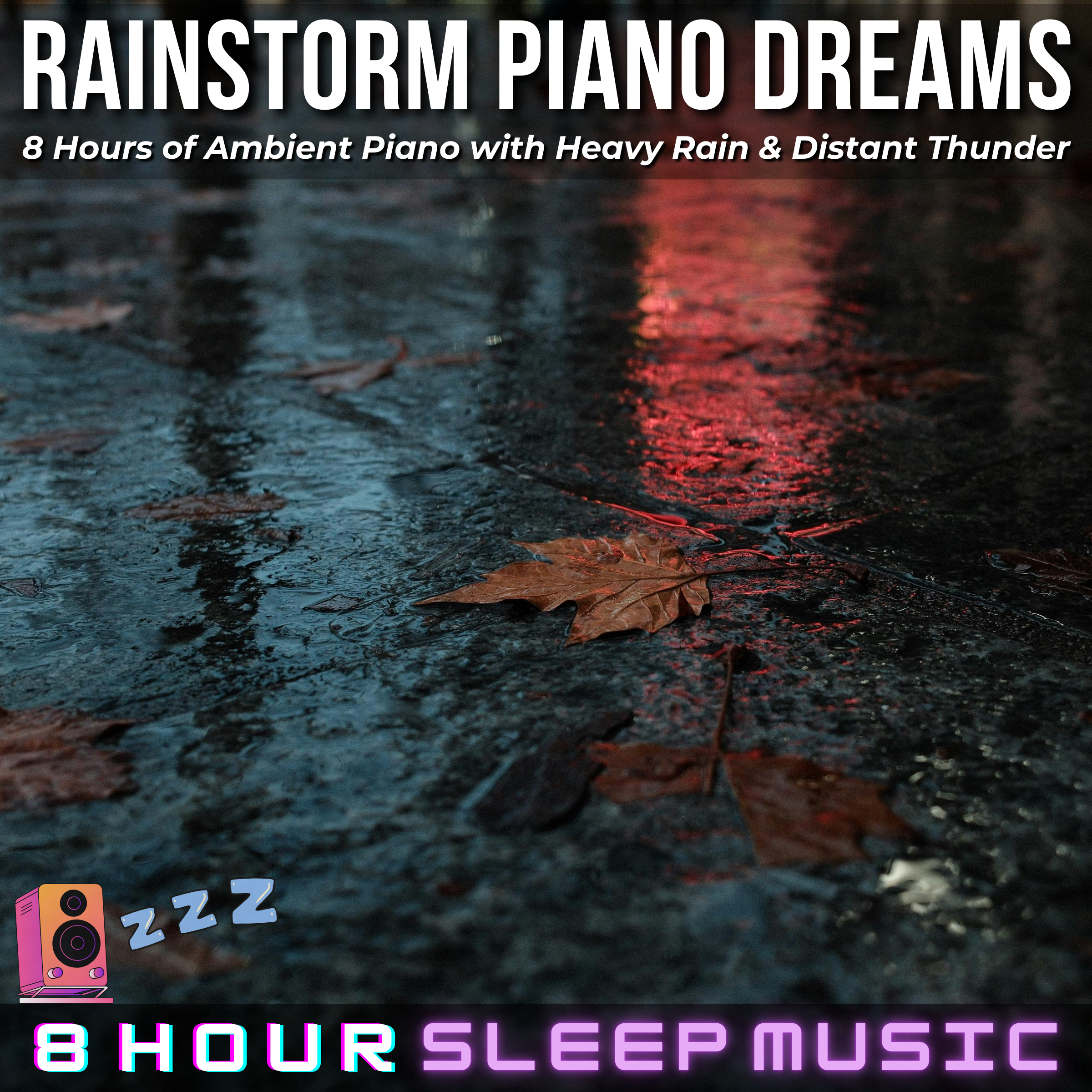 ⛈️ Rainstorm Piano Dreams | 8 Hours of Ambient Piano Sleep Music with Heavy Rain & Distant Thunder for Peaceful Sleep 💤