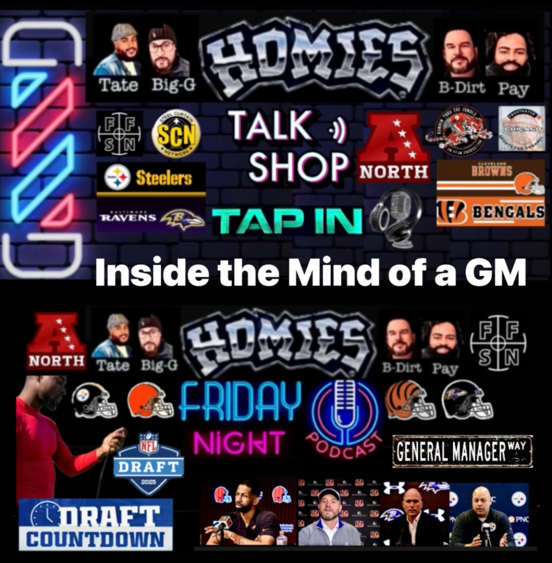 Homies: Two Weeks Out we put on our General Manager hats on for the AFC NORTH