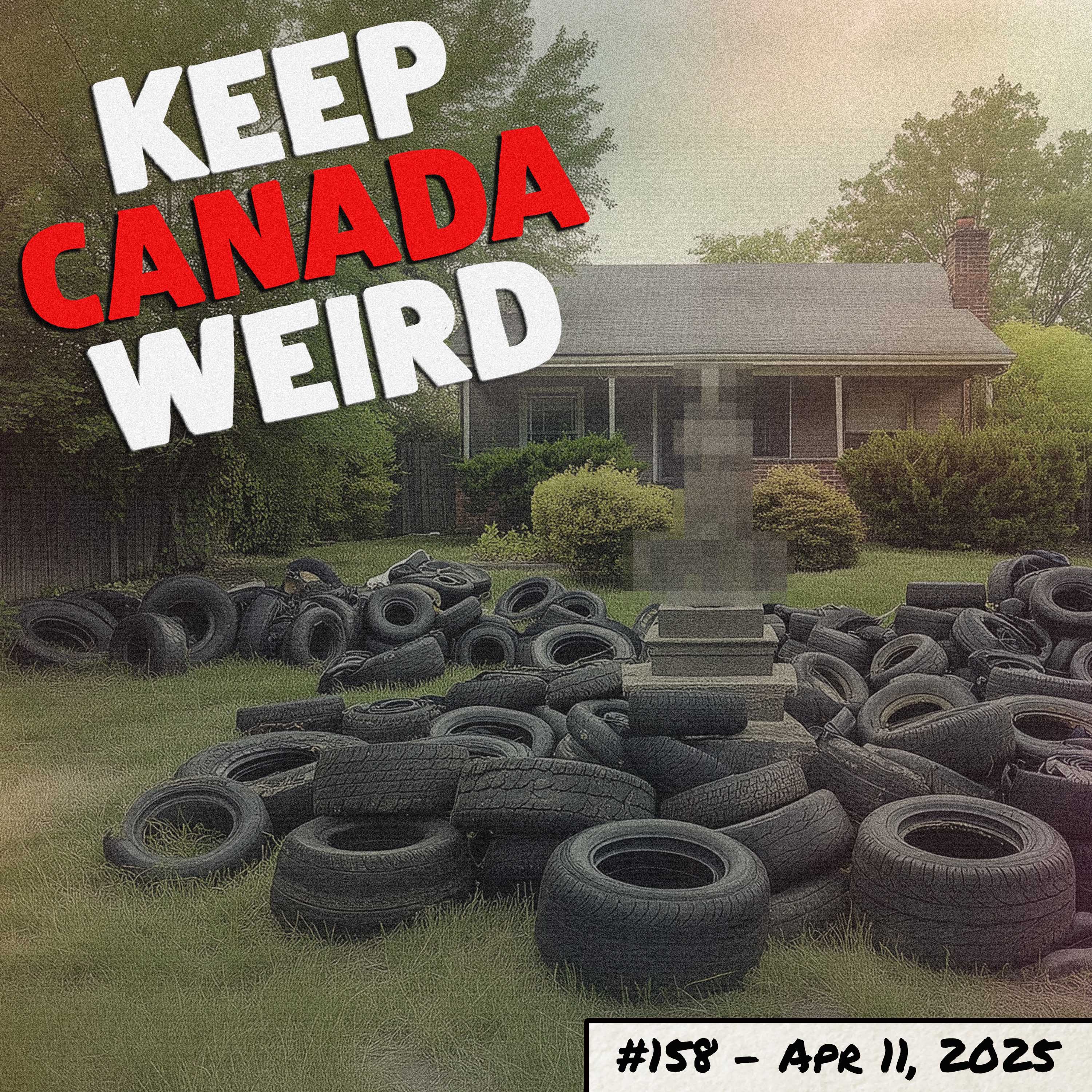 158 - 2025/04/11 - puking on planes, tires in Scarborough, a phallic statue, assault at Value Village episode artwork