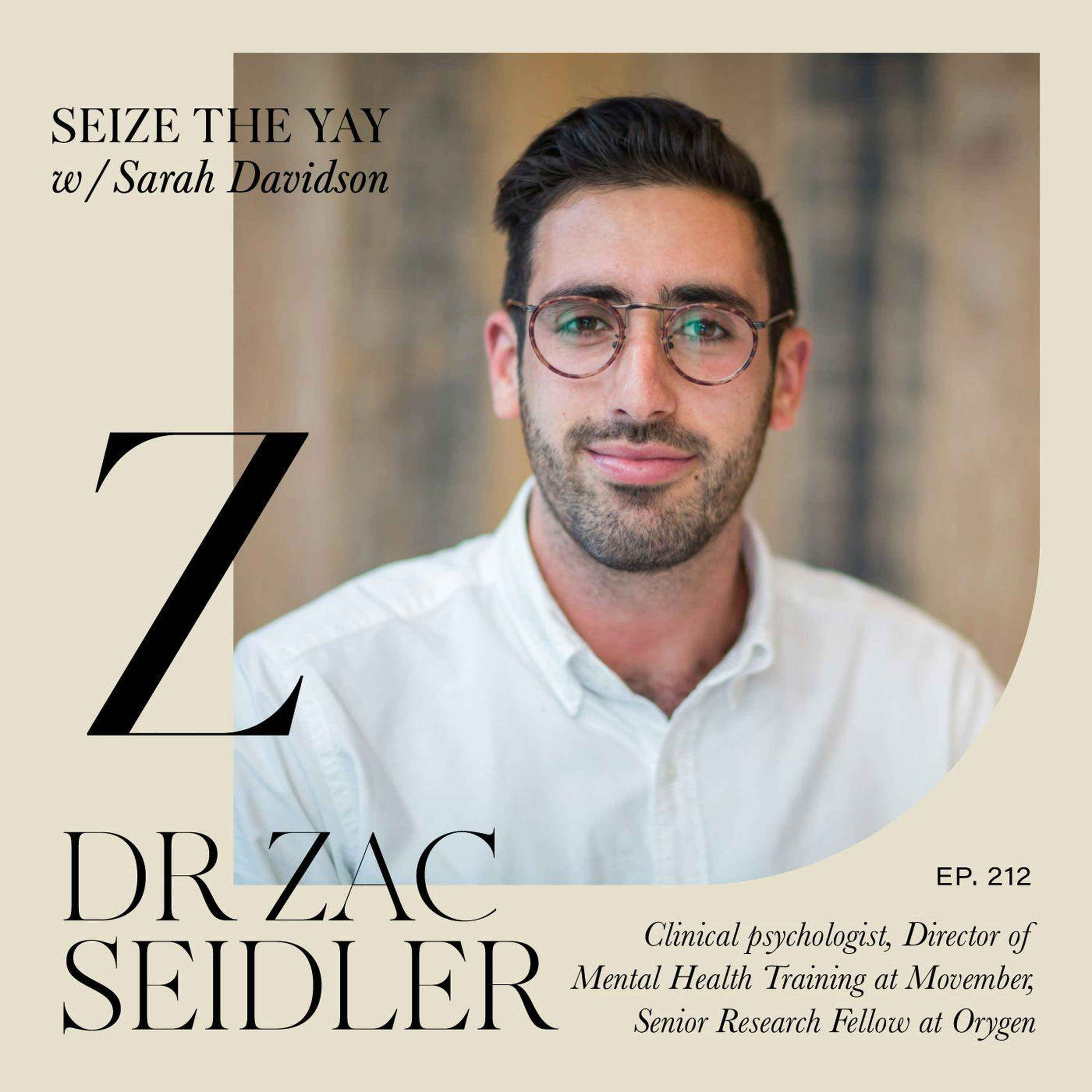 Dr Zac Seidler // Men's Health Week, Movember and mental wellbeing episode artwork