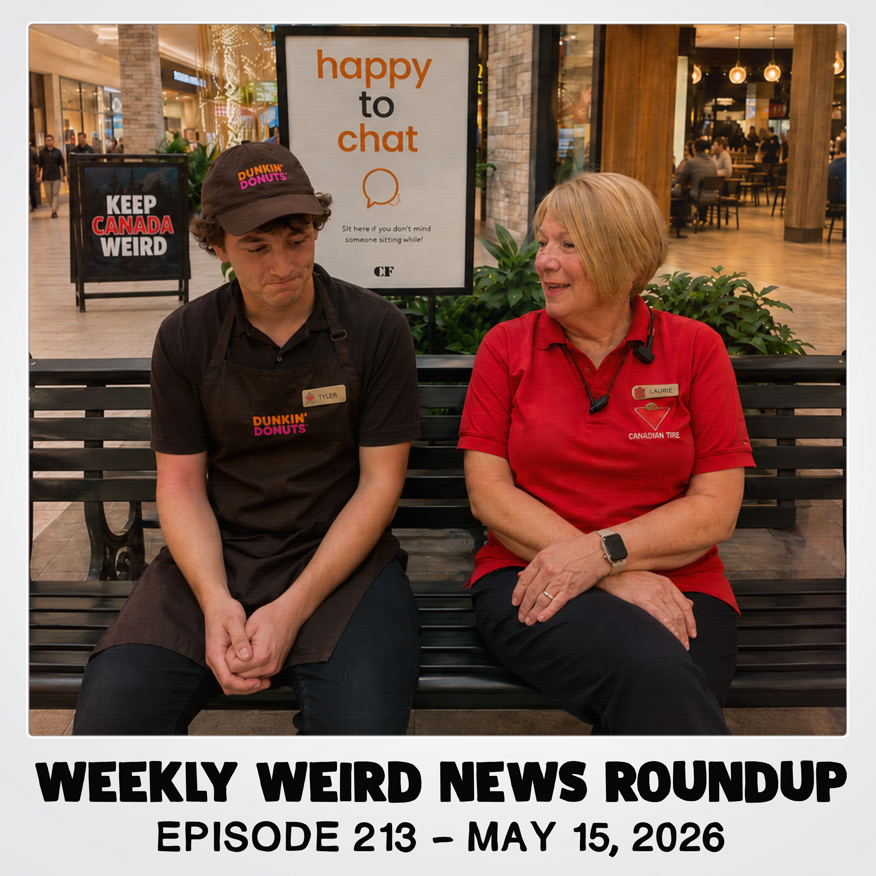 KEEP CANADA WEIRD - 213 - 2026/05/15 - Dunkins', Ice Cream, U-haul, and mall benches