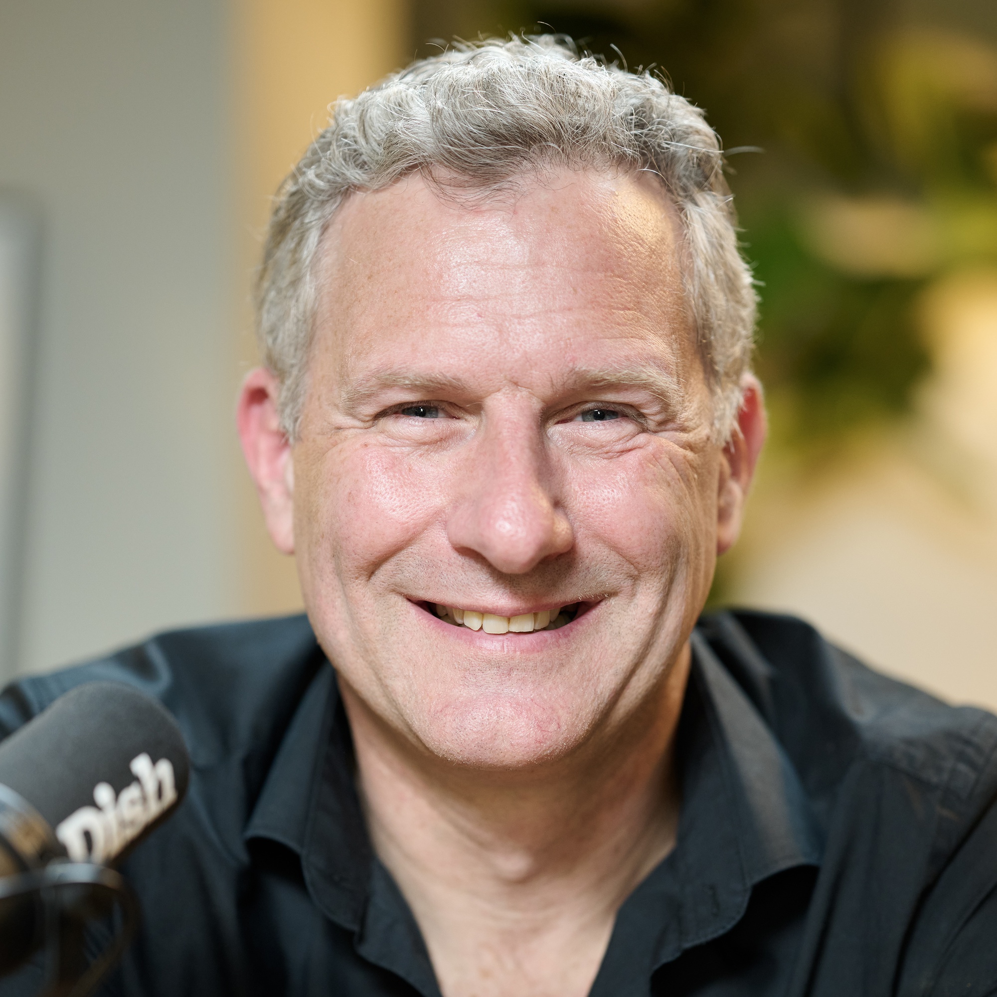 Adam Hills, sticky pork ribs and a spicy cabbage salad.