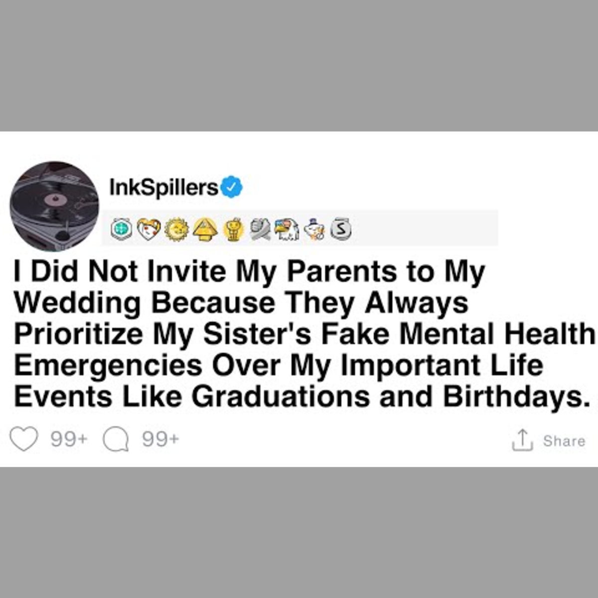 Excluding My Parents from My Wedding Over Sister's Fake Mental Health Crises