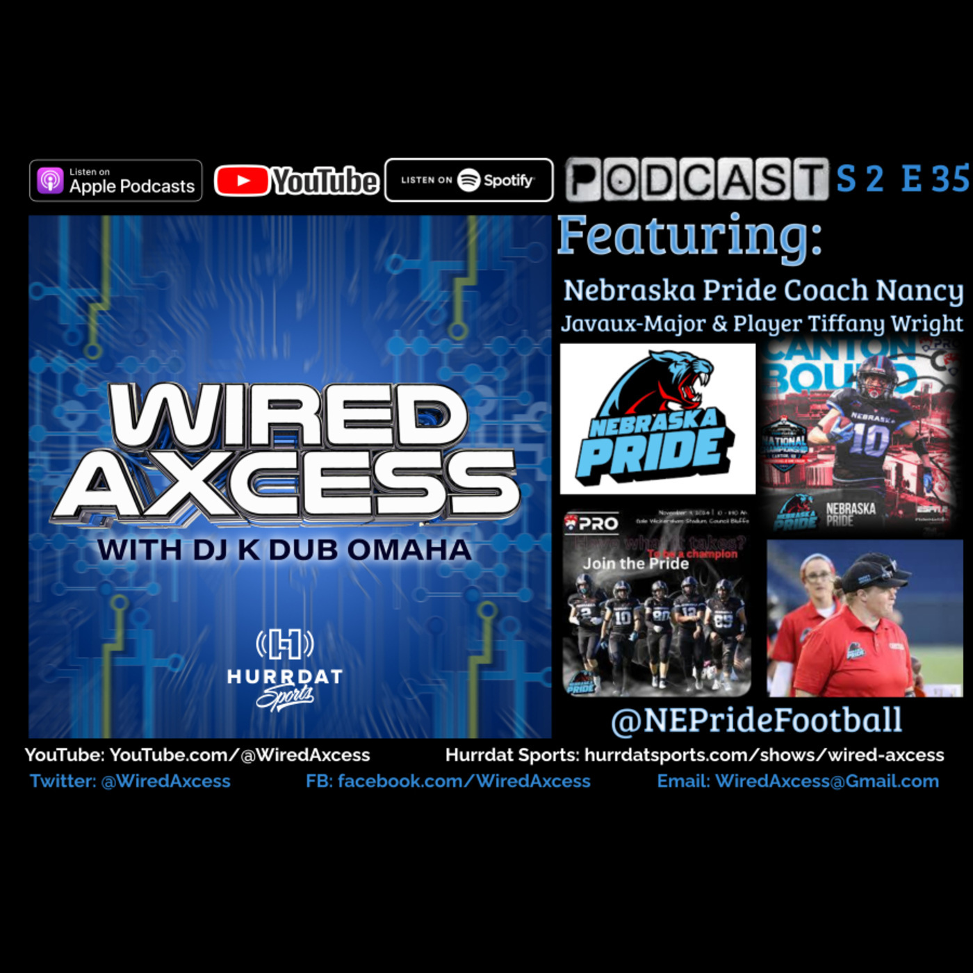 Nebraska Pride Coach Nancy Javaux-Major & Player Tiffany Wright episode artwork