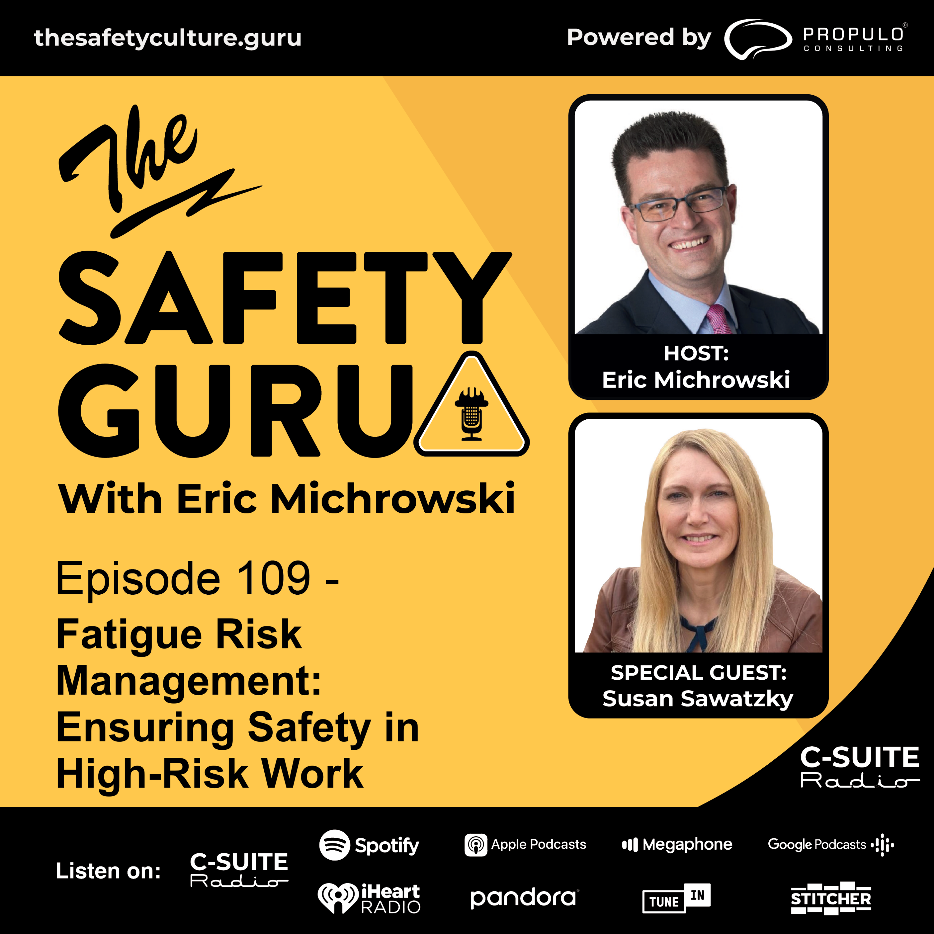 Episode 109 - Fatigue Risk Management: Ensuring Safety in High-Risk Work with Susan Sawatzky episode artwork