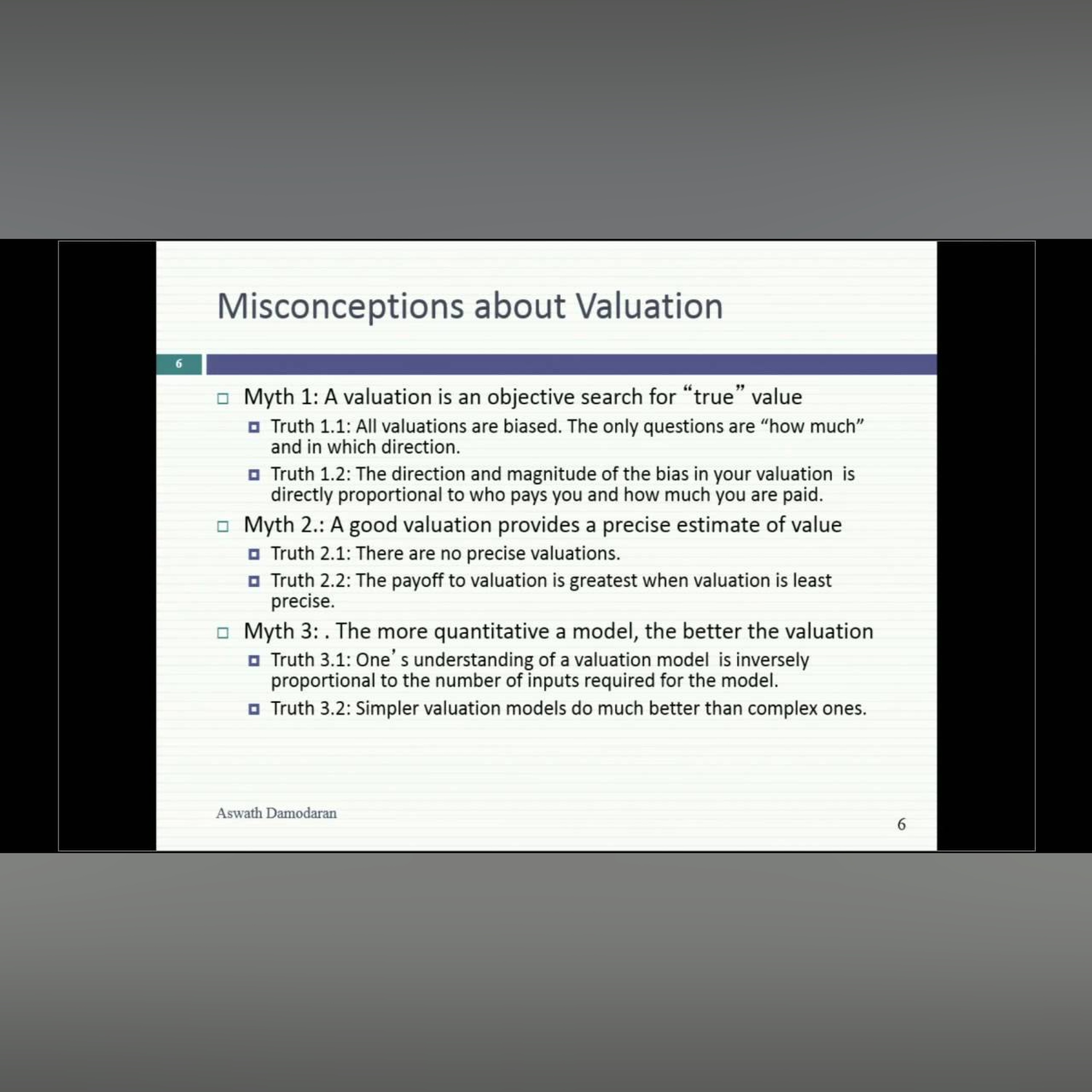 Session 2: Valuation Approaches
