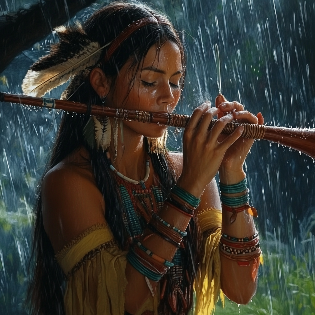 Rain and Native American Flutes - Relaxing Music
