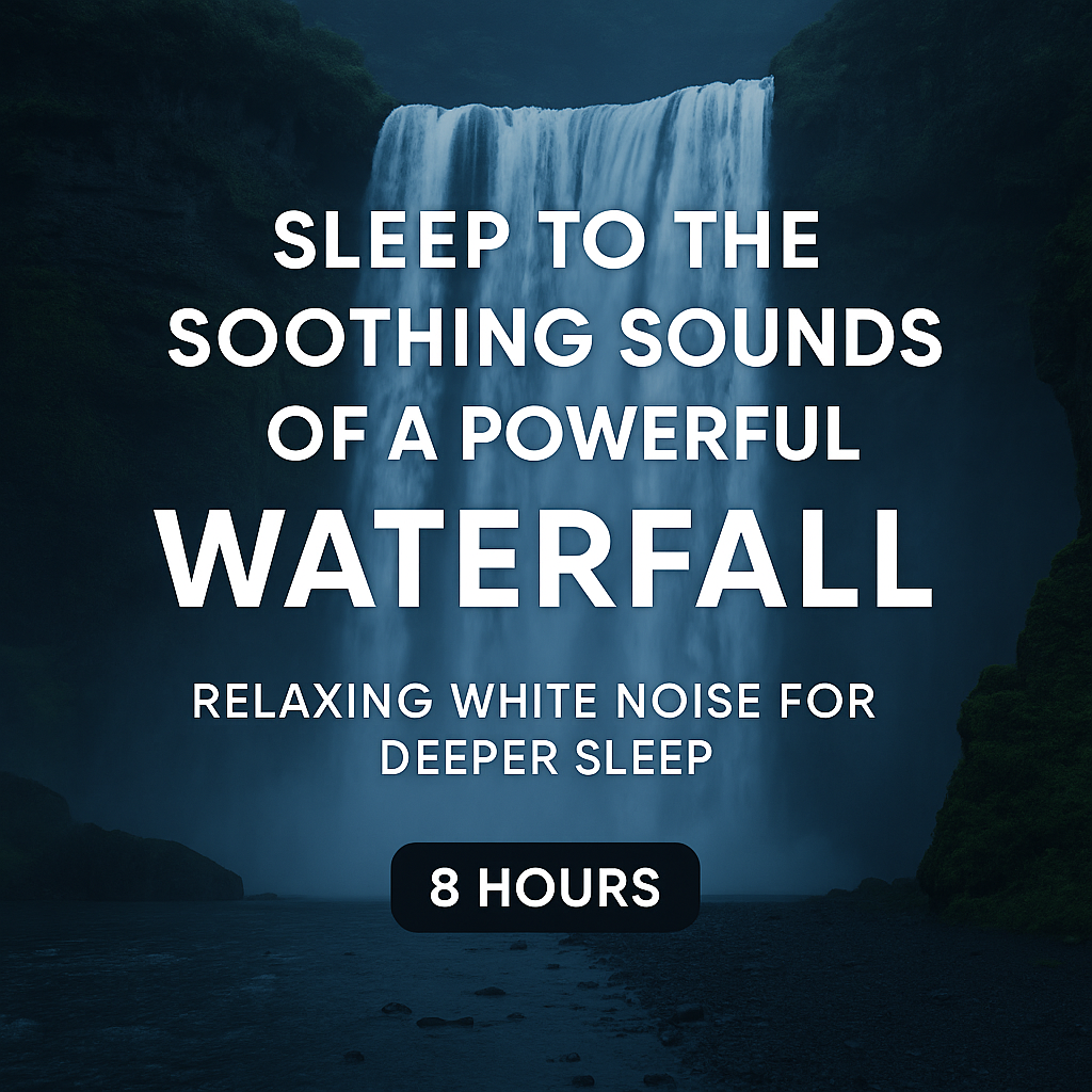 Sleep to the Soothing Sounds of a Powerful Waterfall - Relaxing White Noise for Deeper Sleep 8 Hours