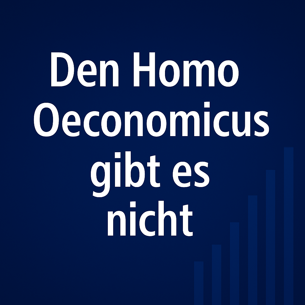 Den Homo Oeconomicus gibt es nicht #124