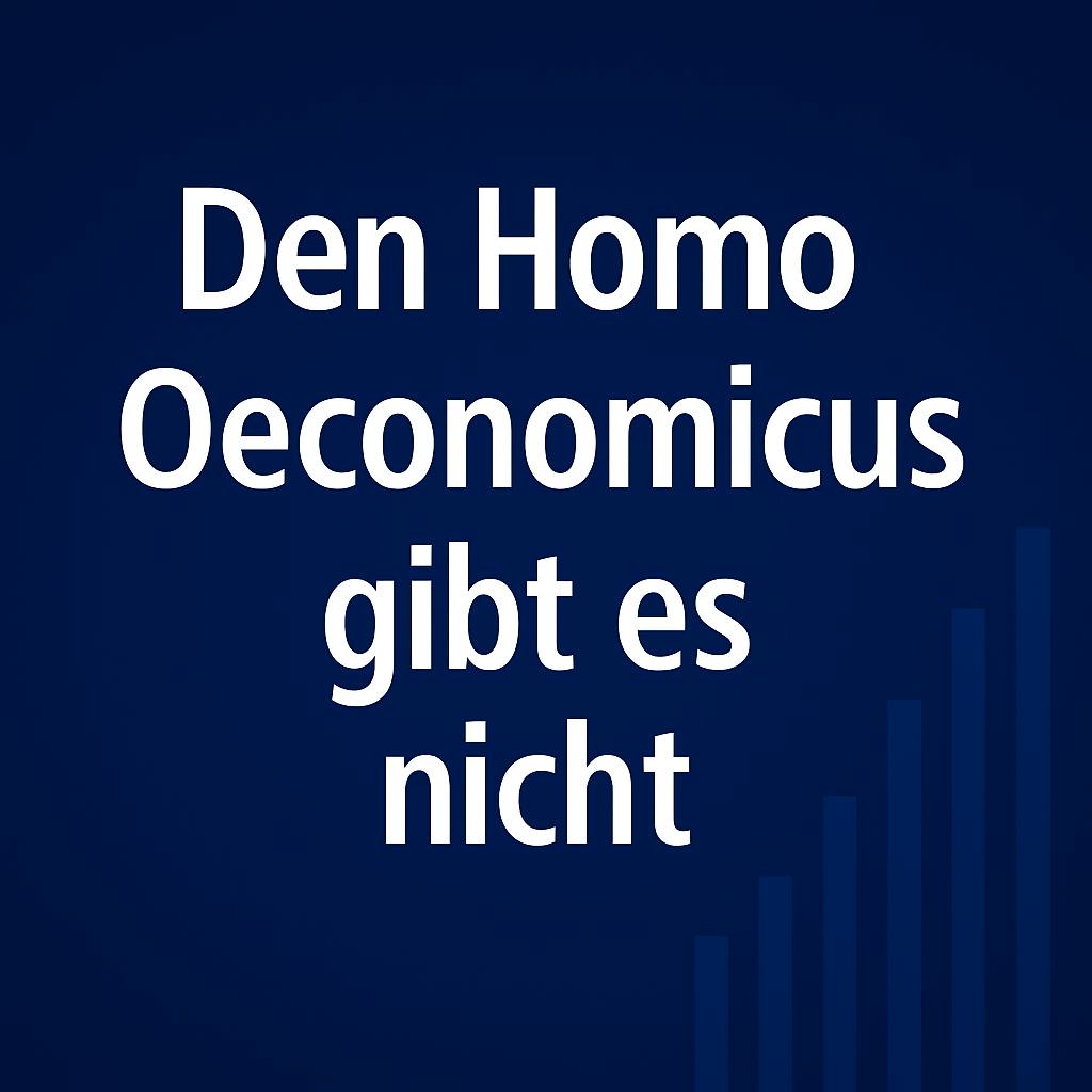 Den Homo Oeconomicus gibt es nicht #124 Den Homo Oeconomicus gibt es nicht #124