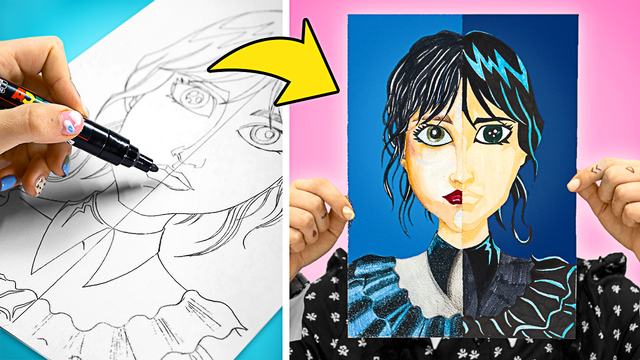 One Drawing In 2 Different Styles || Wednesday Drawing Tutorial!