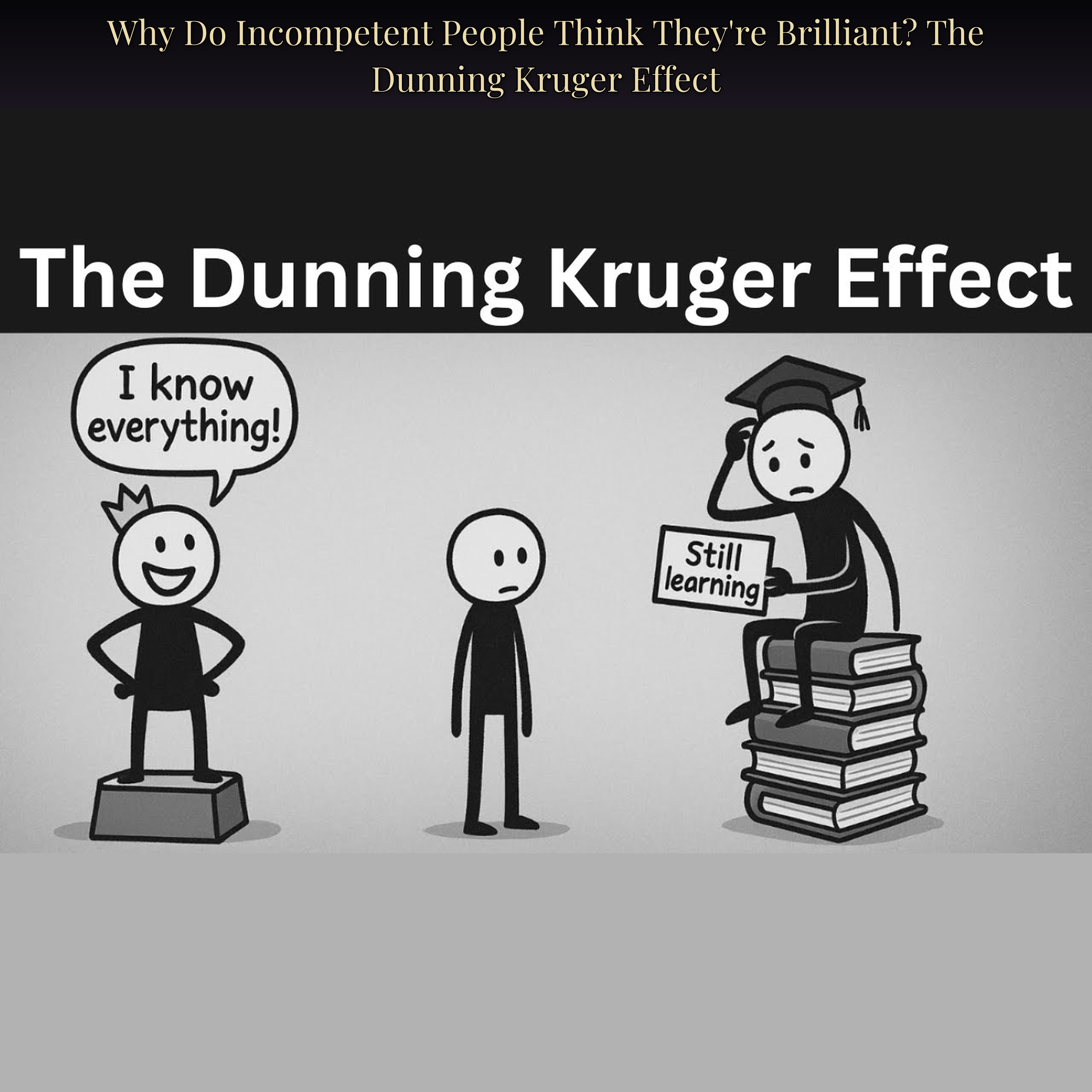 Why Do Incompetent People Think They're Brilliant? The Dunning Kruger Effect