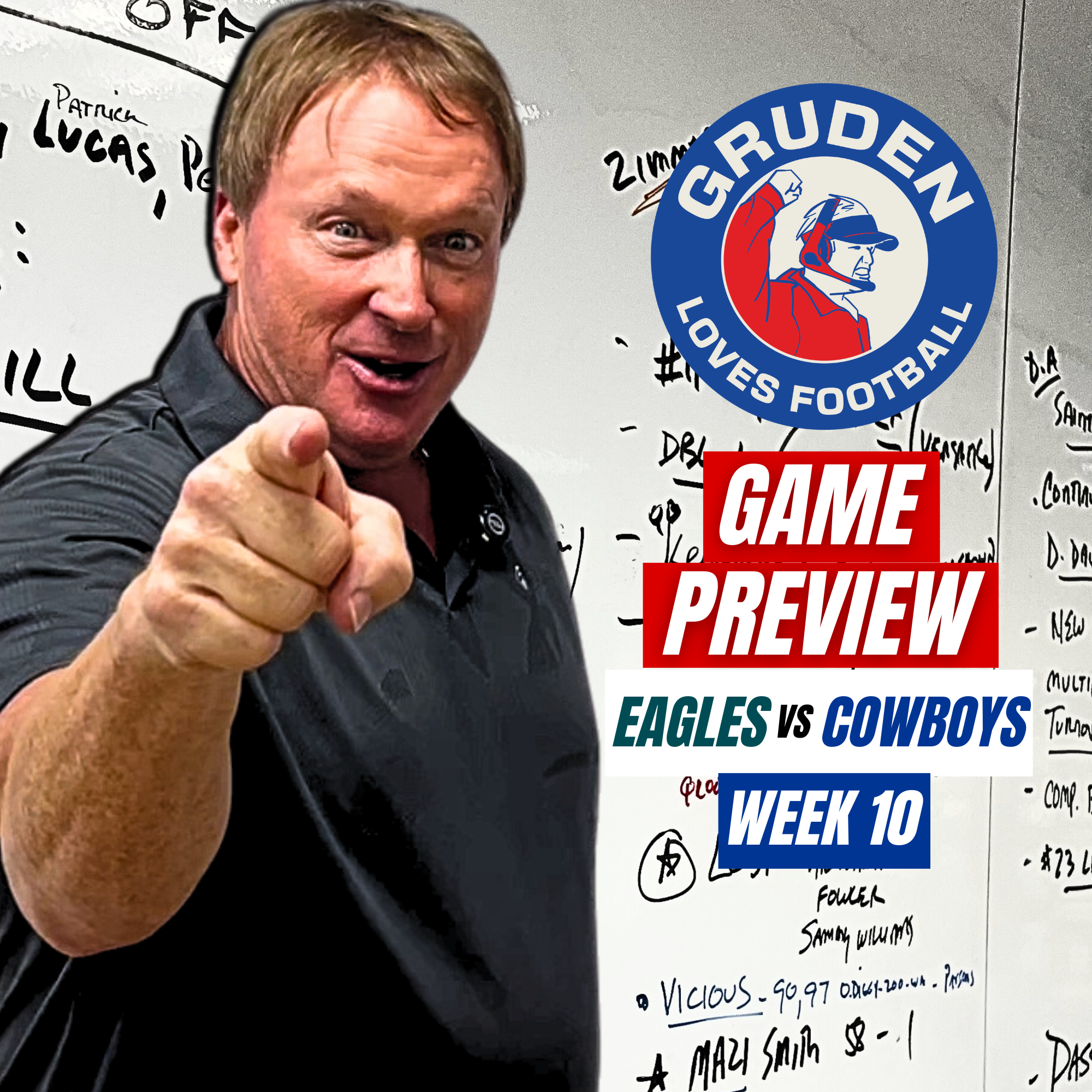 Gruden Loves Football Game Preview: Eagles vs Cowboys  - Week 10 episode artwork