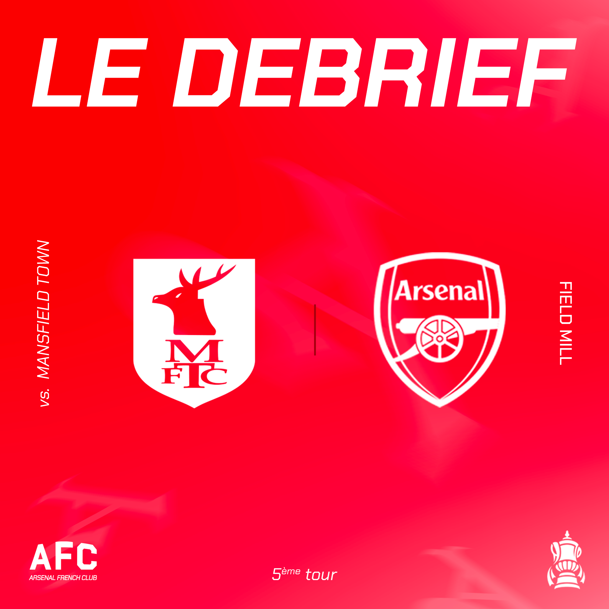Le débrief : Mansfield vs Arsenal