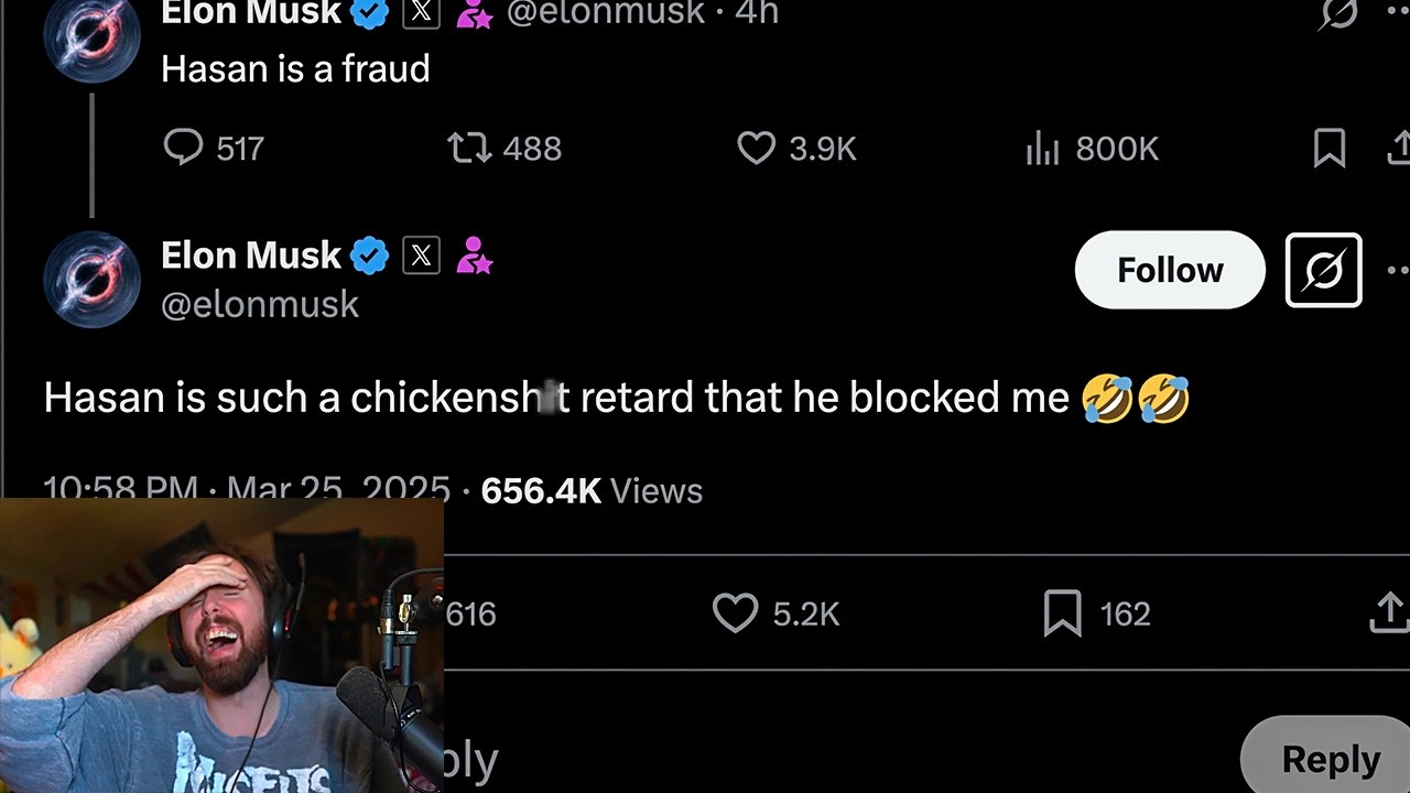 Elon's biggest crashout yet | Asmongold TV