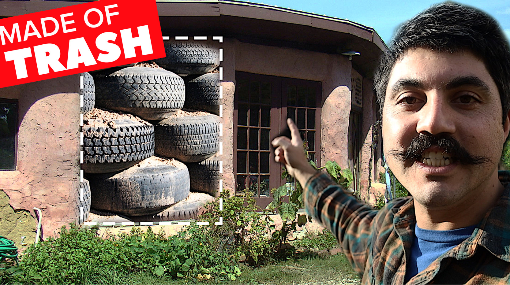 They Built a *surprisingly beautiful* HOUSE out of USED TIRES Living