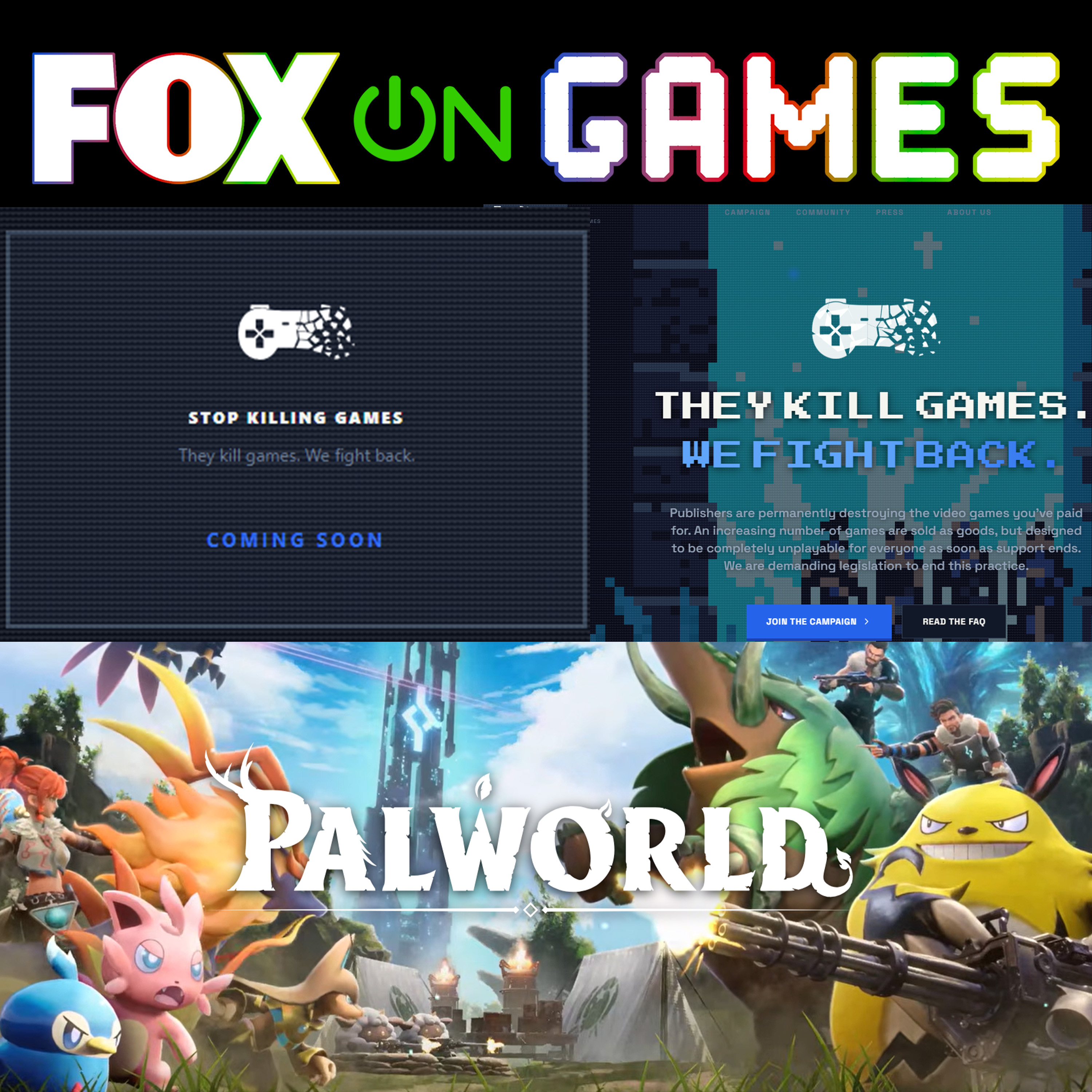 "Stop Killing Games" EU Initiative & Palworld AI Stance | FOX on Games - Video Game News & Industry Analysis