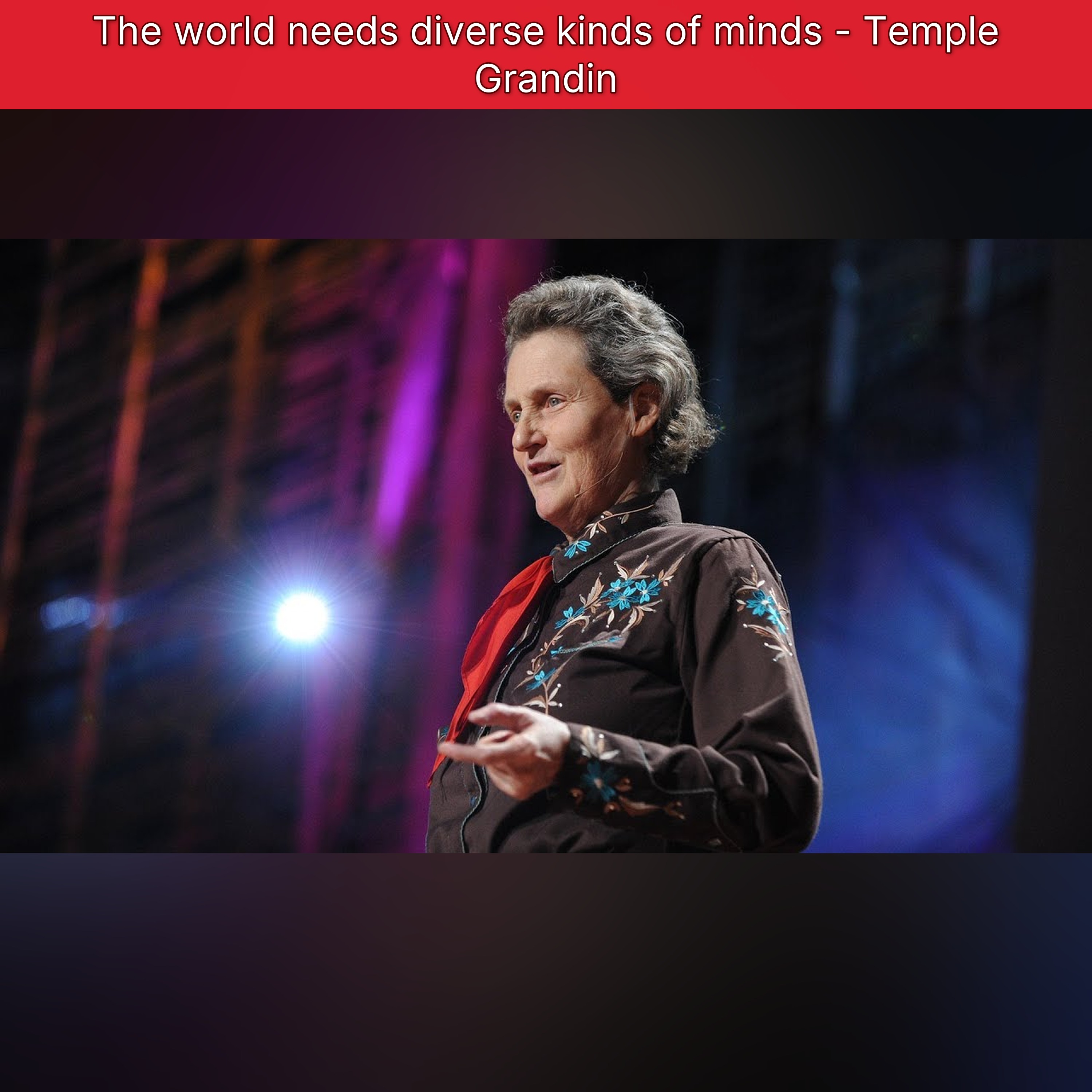 The world needs diverse kinds of minds - Temple Grandin episode artwork