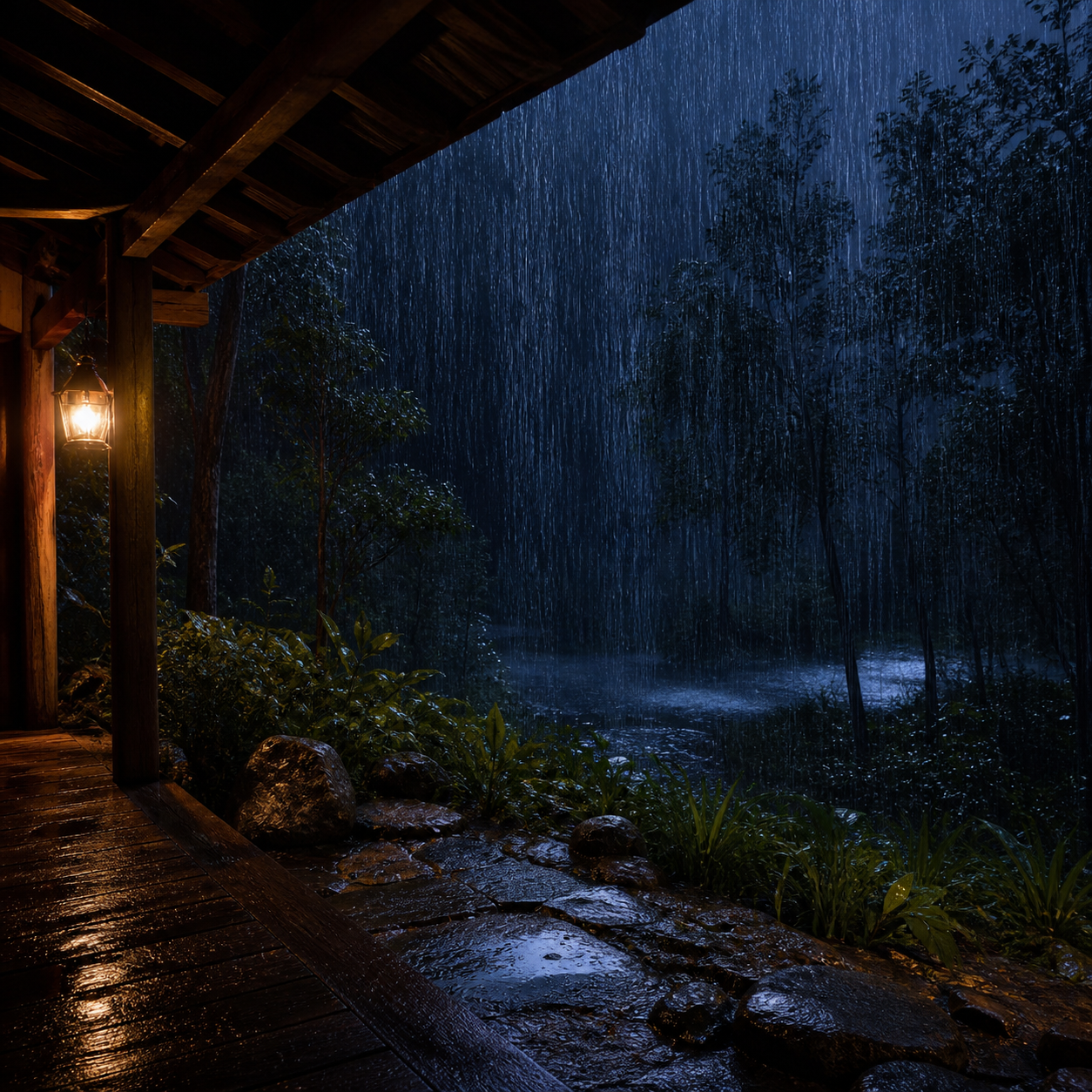 🌧️ LLUVIA TORRENCIAL y CORTINA DE AGUA densa bajo un REFUGIO — 2 H de aguacero constante para dormir episode artwork