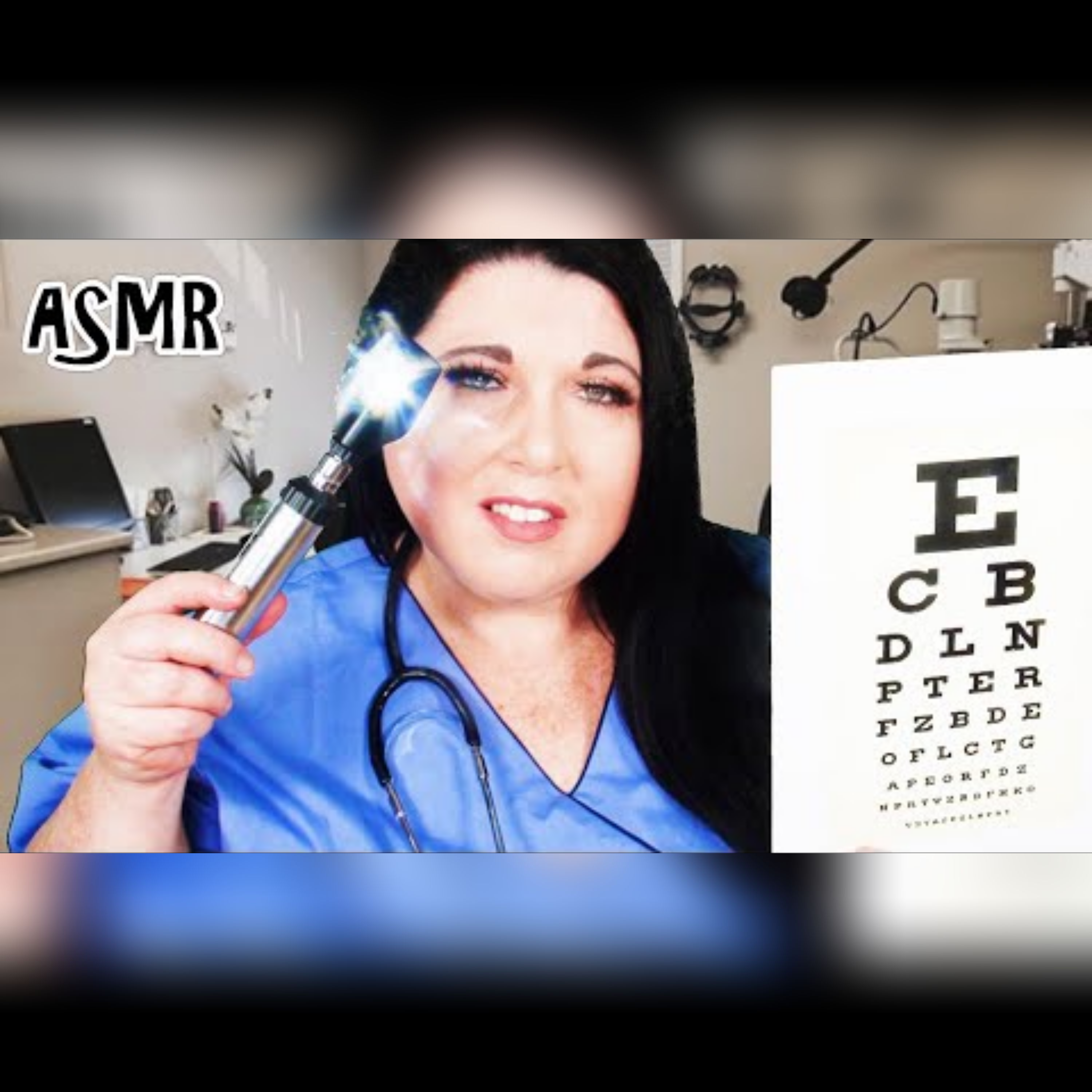 ASMR Relaxing Eye Exam Doctor Roleplay (Ophthalmoscope, Gloves, Eye Chart, Light Triggers, Eye Test) episode artwork