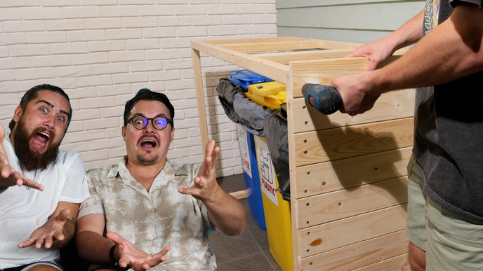 REACTING to a Great storage idea for hiding wheelie bins episode artwork