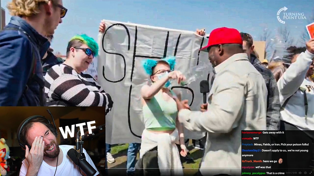 "Peaceful" protestors try to fight (peacefully ofc) | Asmongold TV