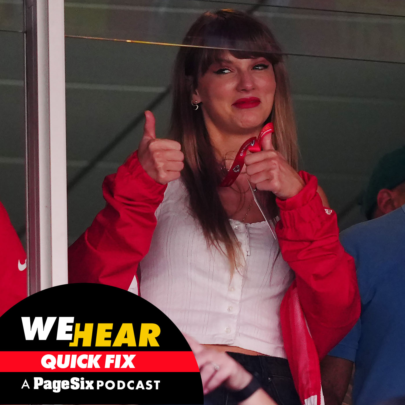 Taylor Swift spotted leaving Travis Kelce’s mansion with his family before Chiefs game, more episode artwork