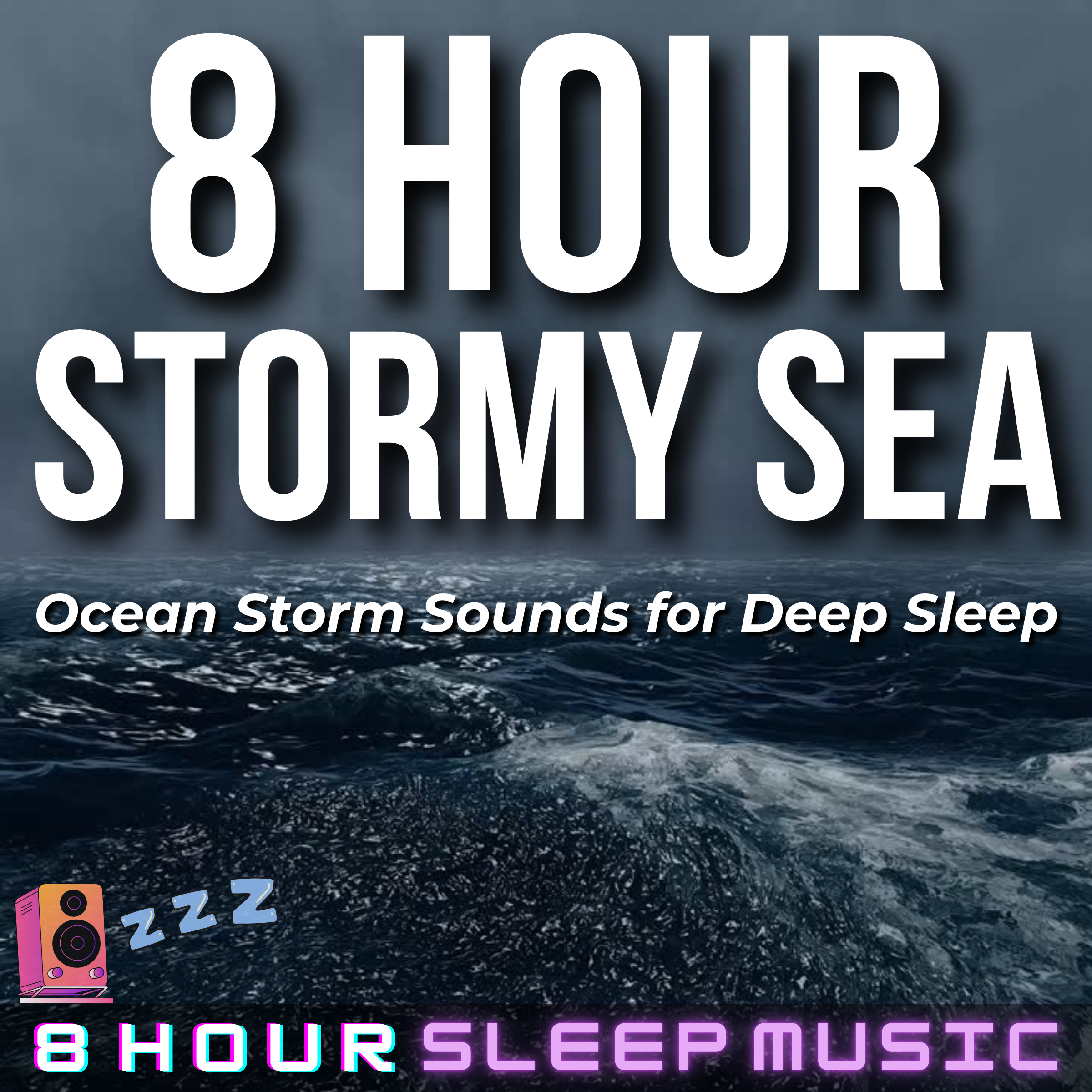 🌩️ Stormy Sea | 8 Hours of Ocean Storm Sounds (No Music) for Deep Sleep | Relaxing Thunder & Waves 🌊