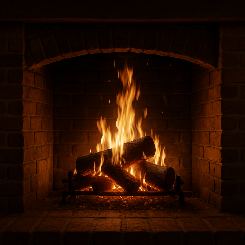 Relaxing Fireplace Sounds - Burning Fireplace & Crackling Fire Sounds (NO MUSIC)