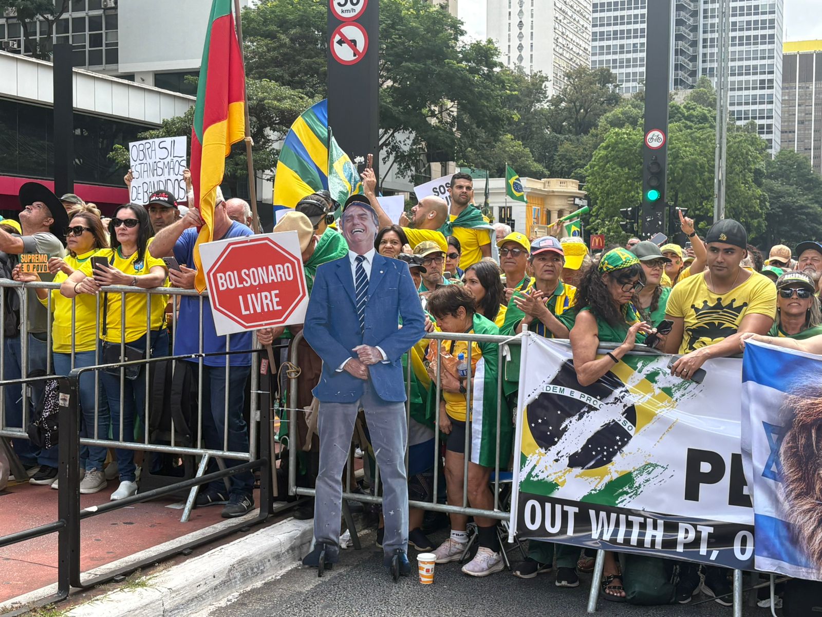 Flávio Bolsonaro e Nikolas Ferreira participam de ato da direita na av. Paulista episode artwork