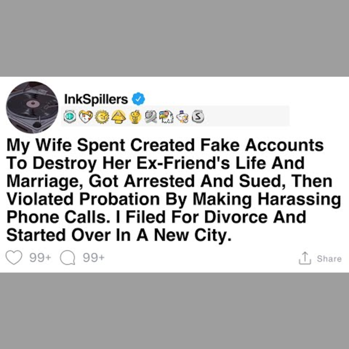 Wife's Fake Accounts Led to Legal Trouble and Divorce