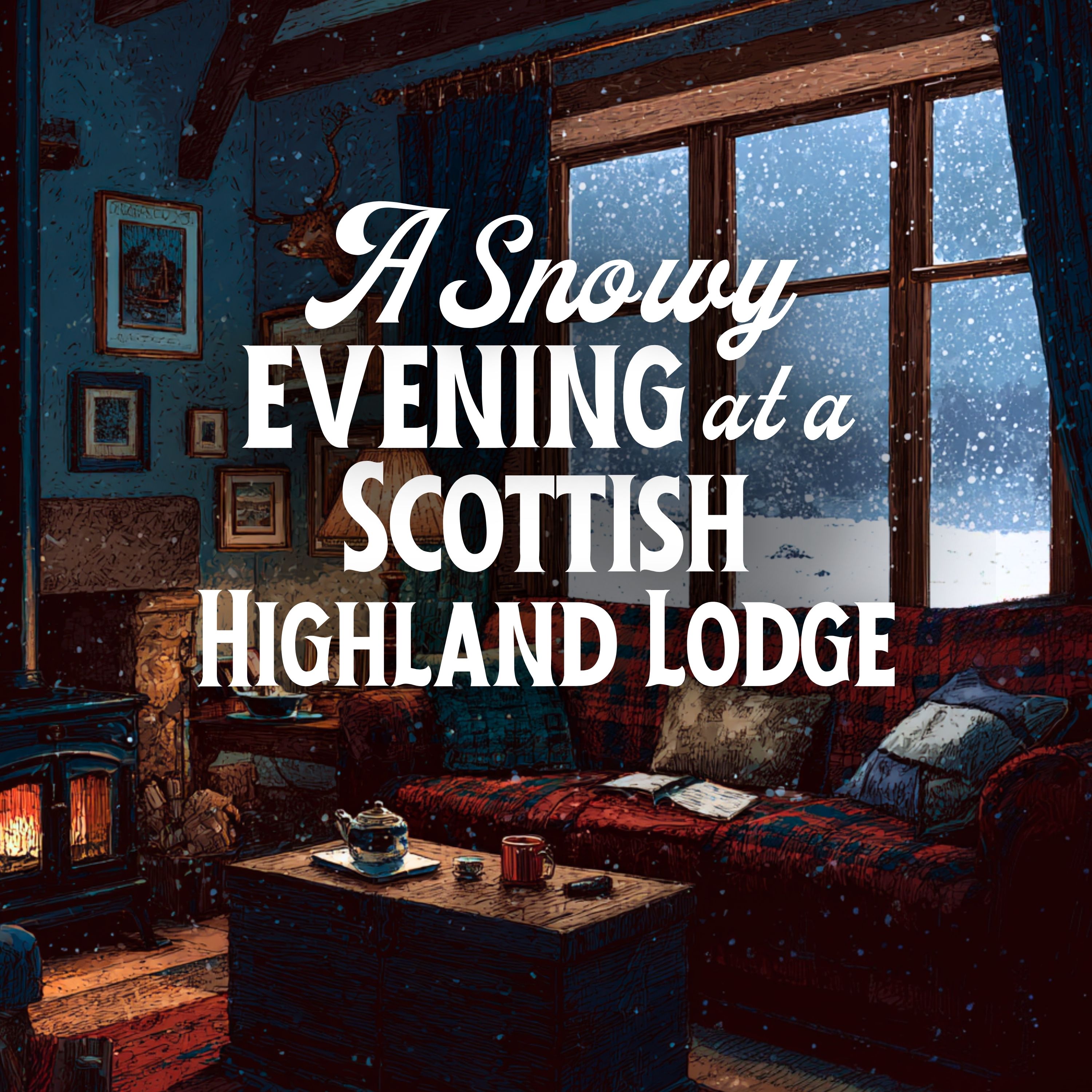A Snowy Evening at a Scottish Highland Lodge