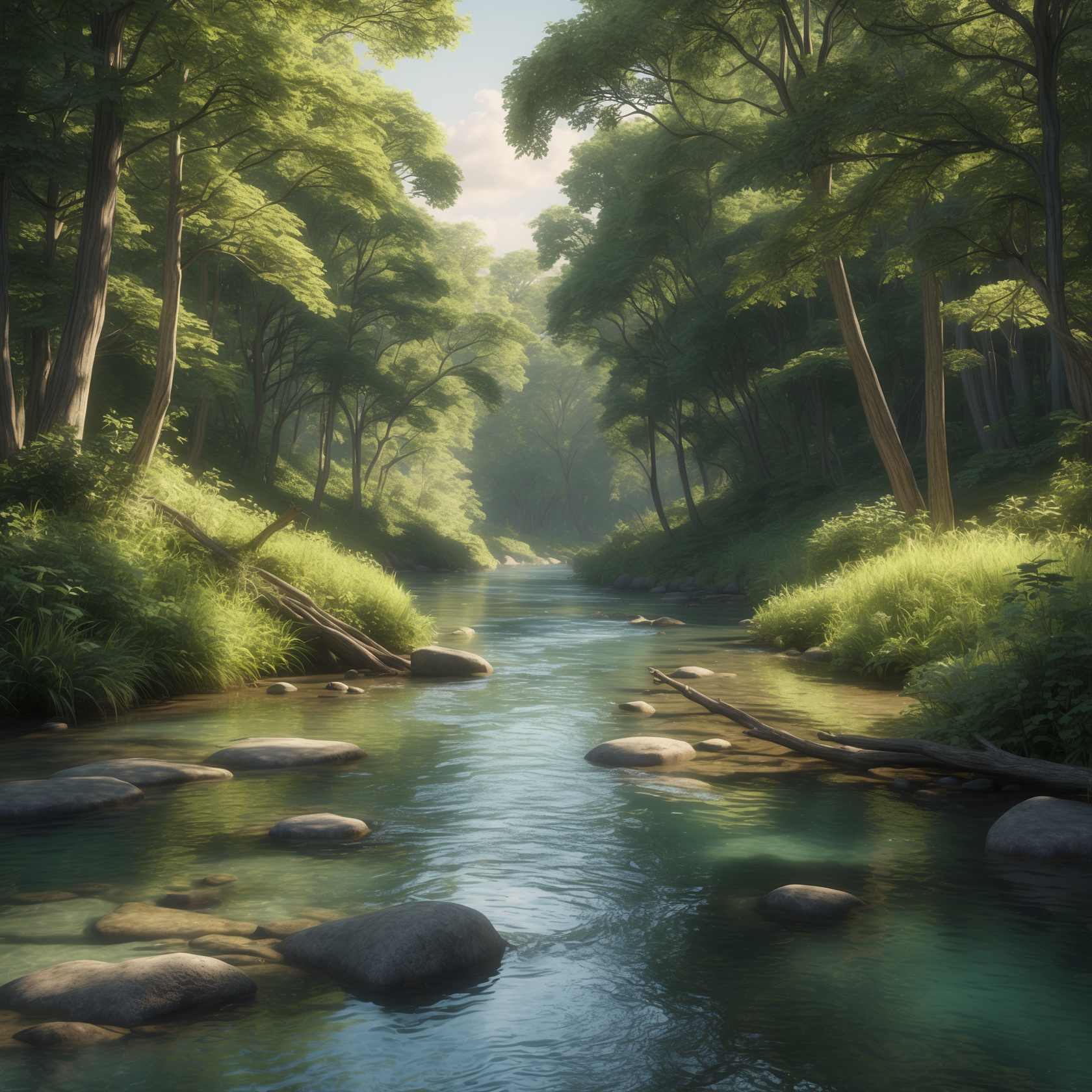 Forest Stream Active Small River Sound for Deep Focus