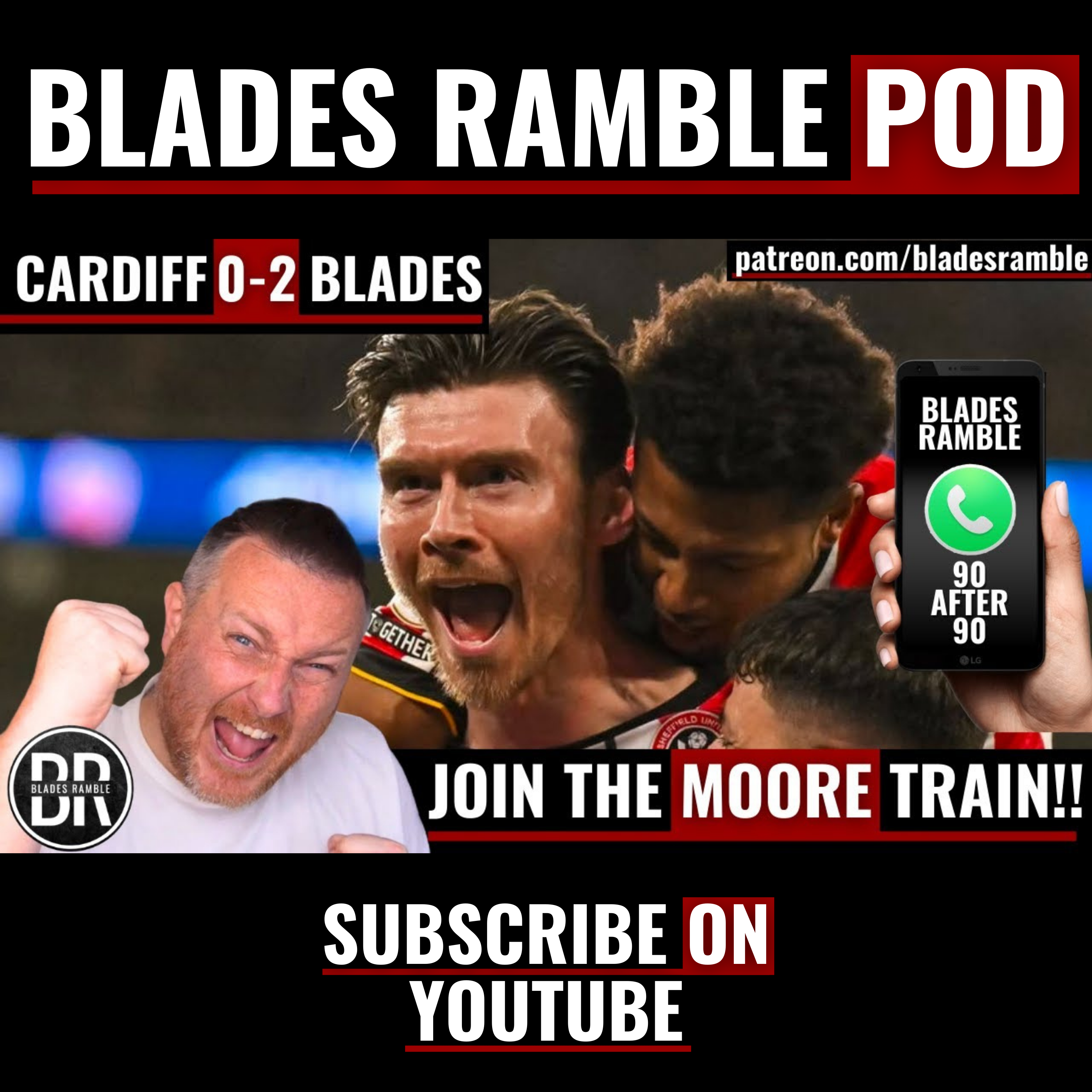 JOIN THE MOORE TRAIN!! BLADES BEAT BLUEBIRDS!! CARDIFF 0-2 SHEFFIELD UNITED | 90 AFTER 90