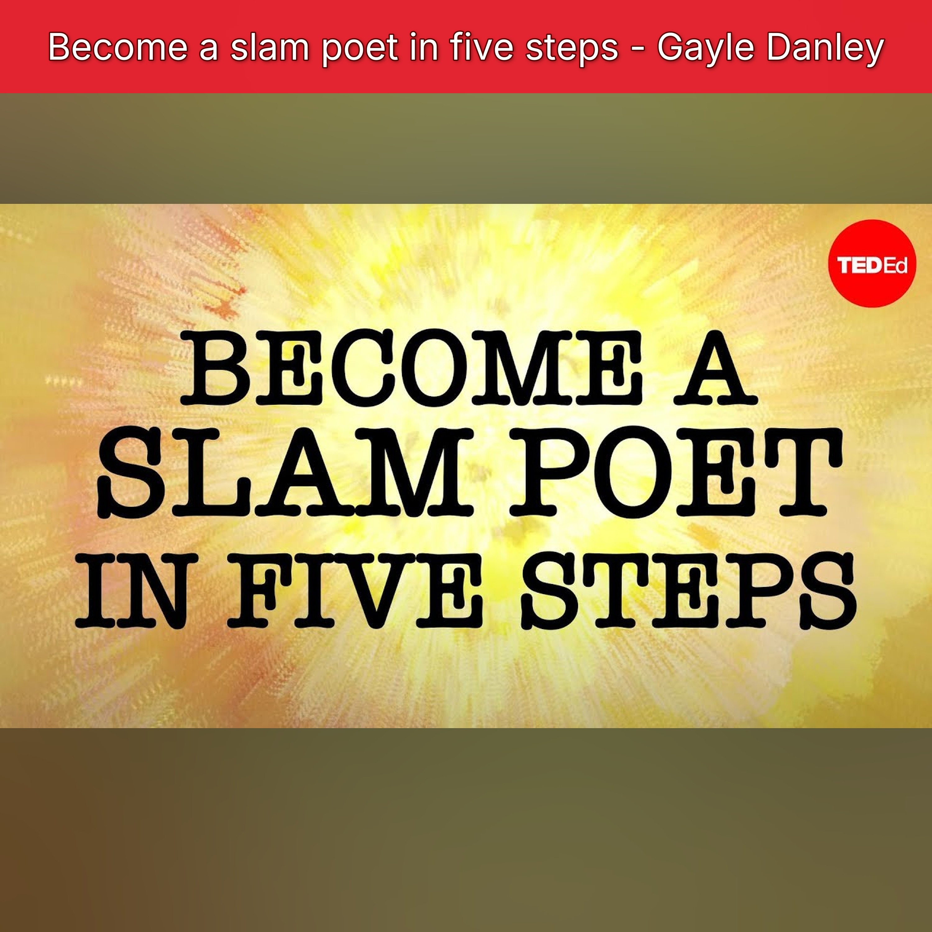 Become a slam poet in five steps - Gayle Danley episode artwork
