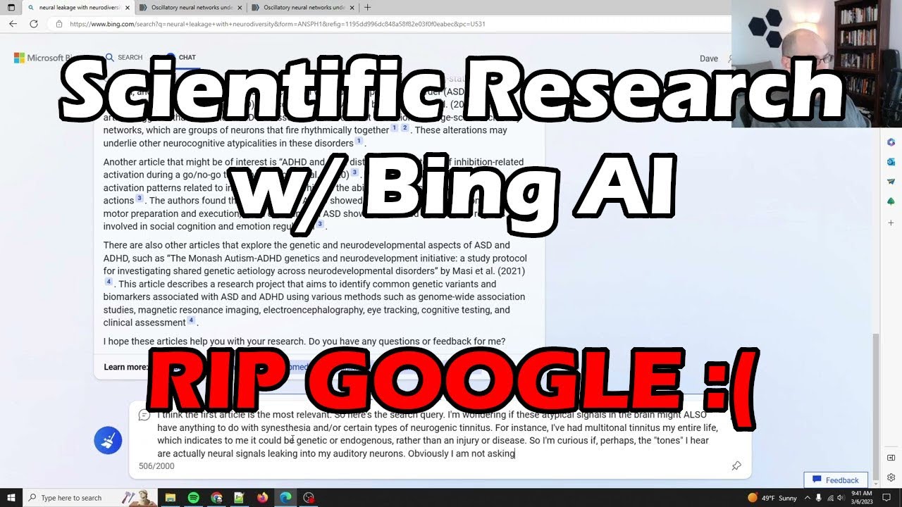 Using Bing to aid with scientific research. RIP Google. | Artificial Intelligence Masterclass