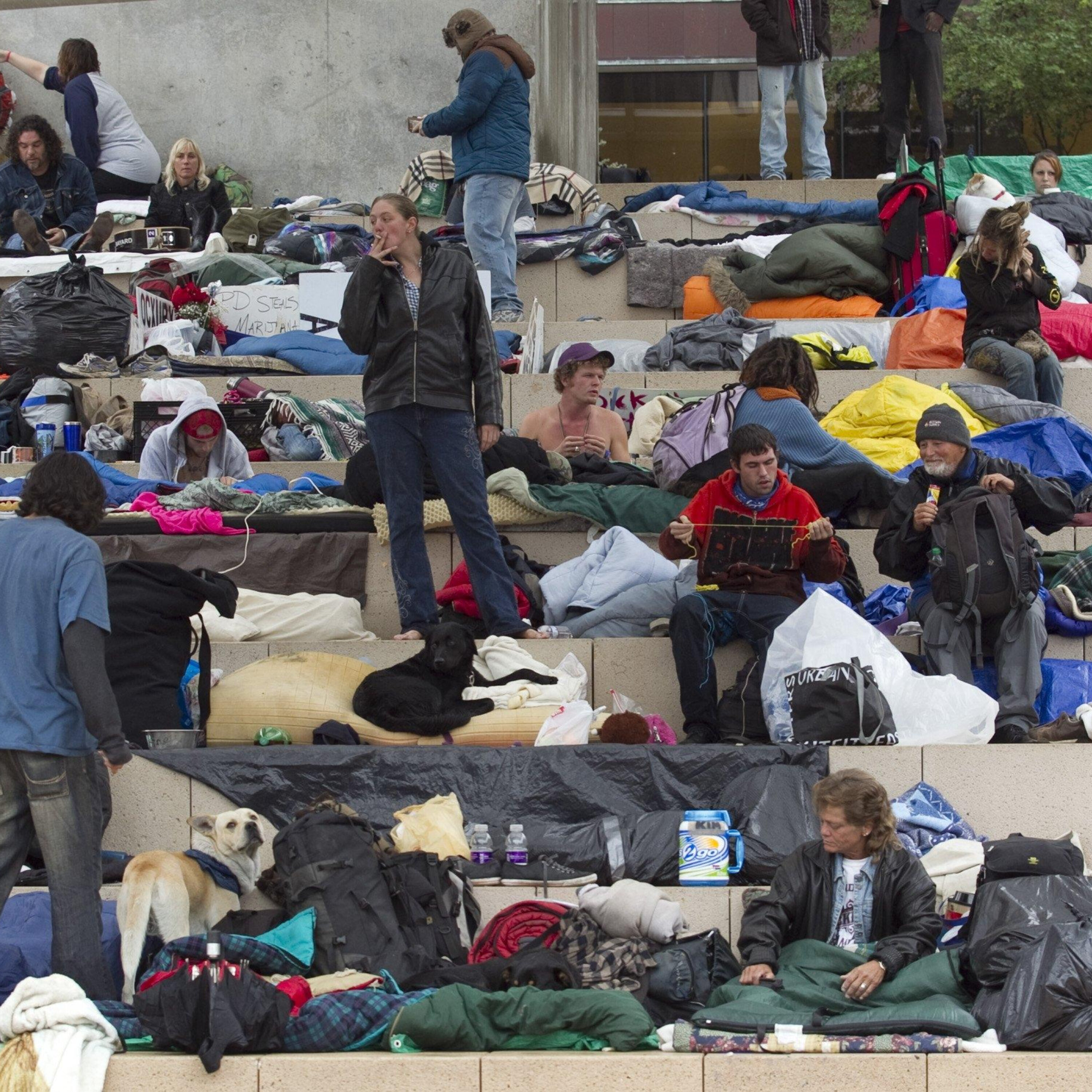 Phil Jankowski with a homeless camping ban updatge episode artwork