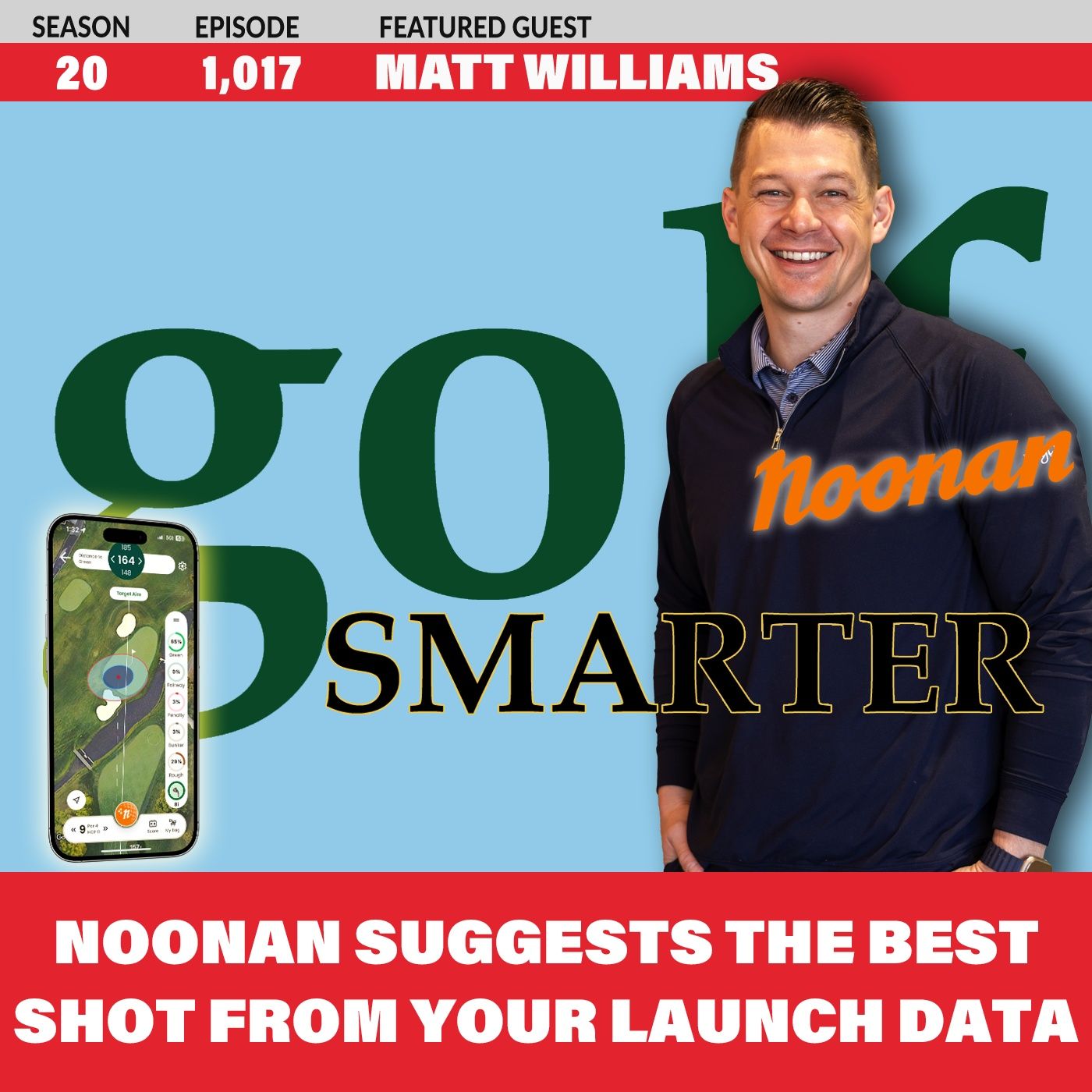 Noonan Caddie App reads your launch Monitor Data to Suggest Your Next Best Shot episode artwork