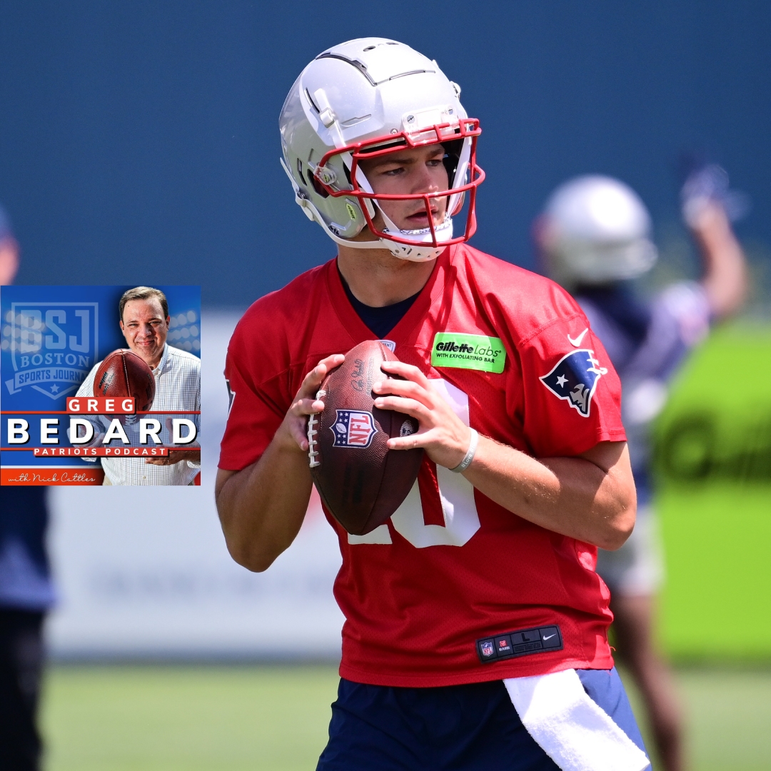 Did Maye take a step at Patriots minicamp practice?